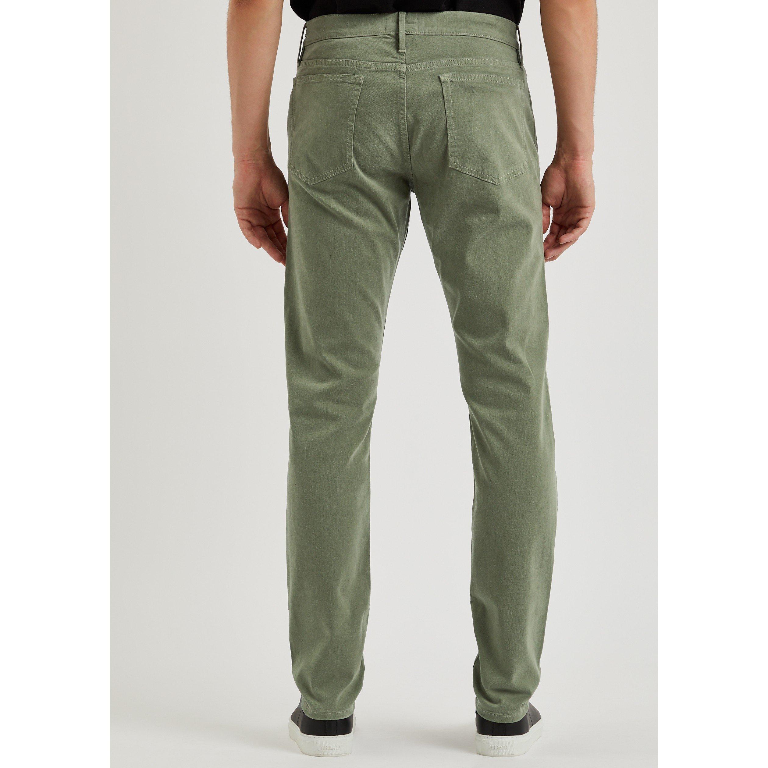 KHAKI - Frame - Men's Lyocell Mid-Rise Slim-Fit Jeans - 3