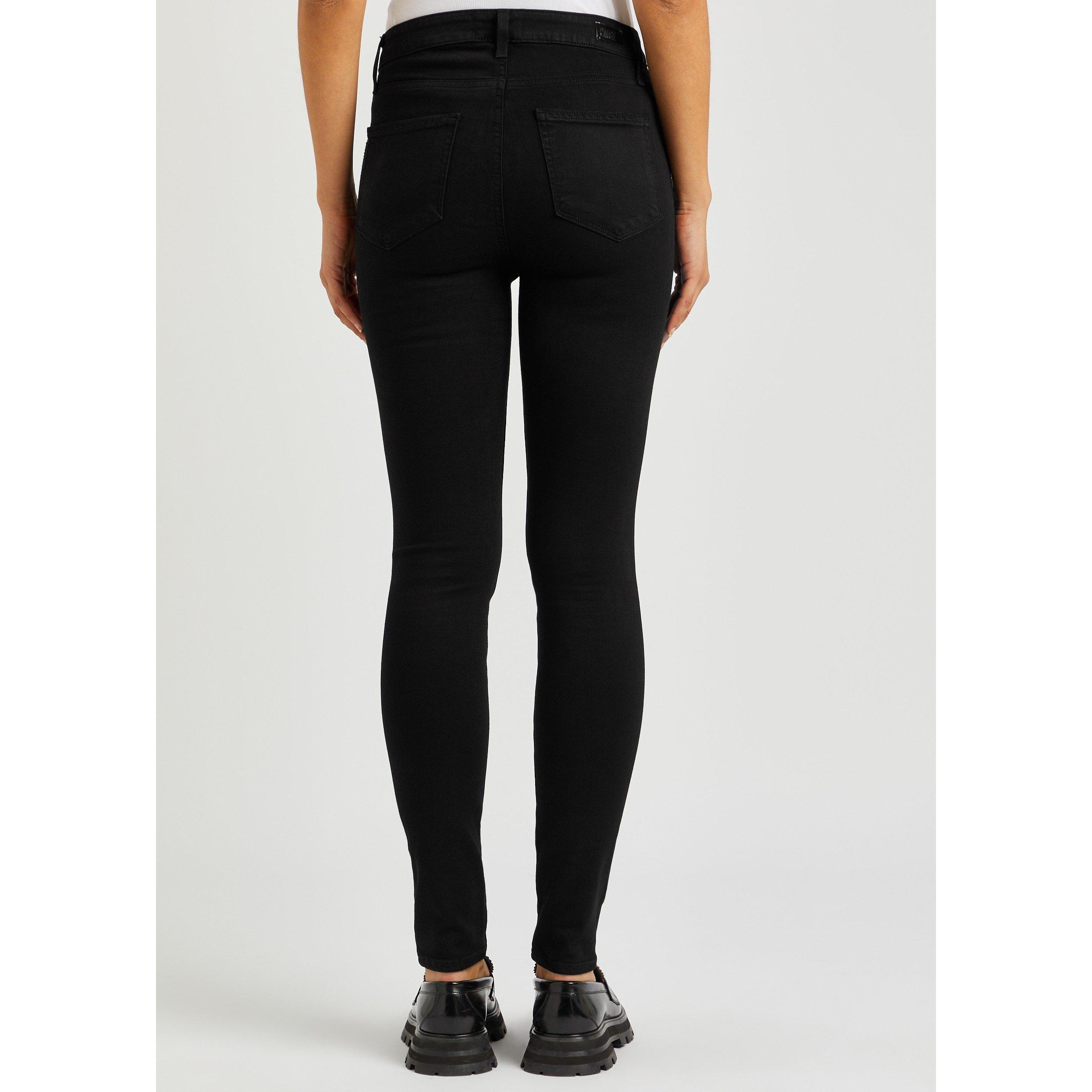 BLACK - Paige - Women's Cindy Clean Hem High-Waisted Cropped Skinny Jeans - 3