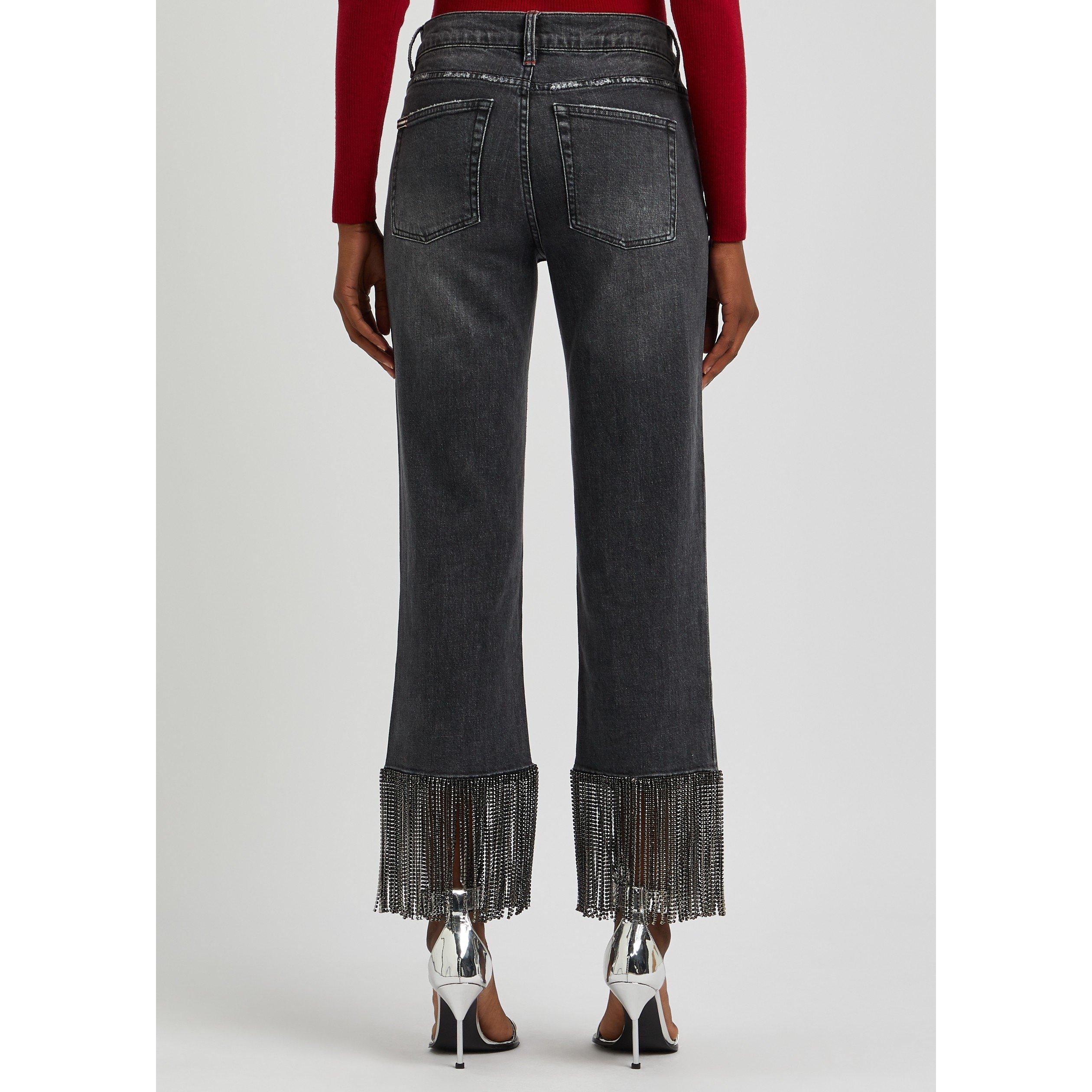 GREY - Alice And Olivia - J AMAZING EMB BOYF JEAN - 3
