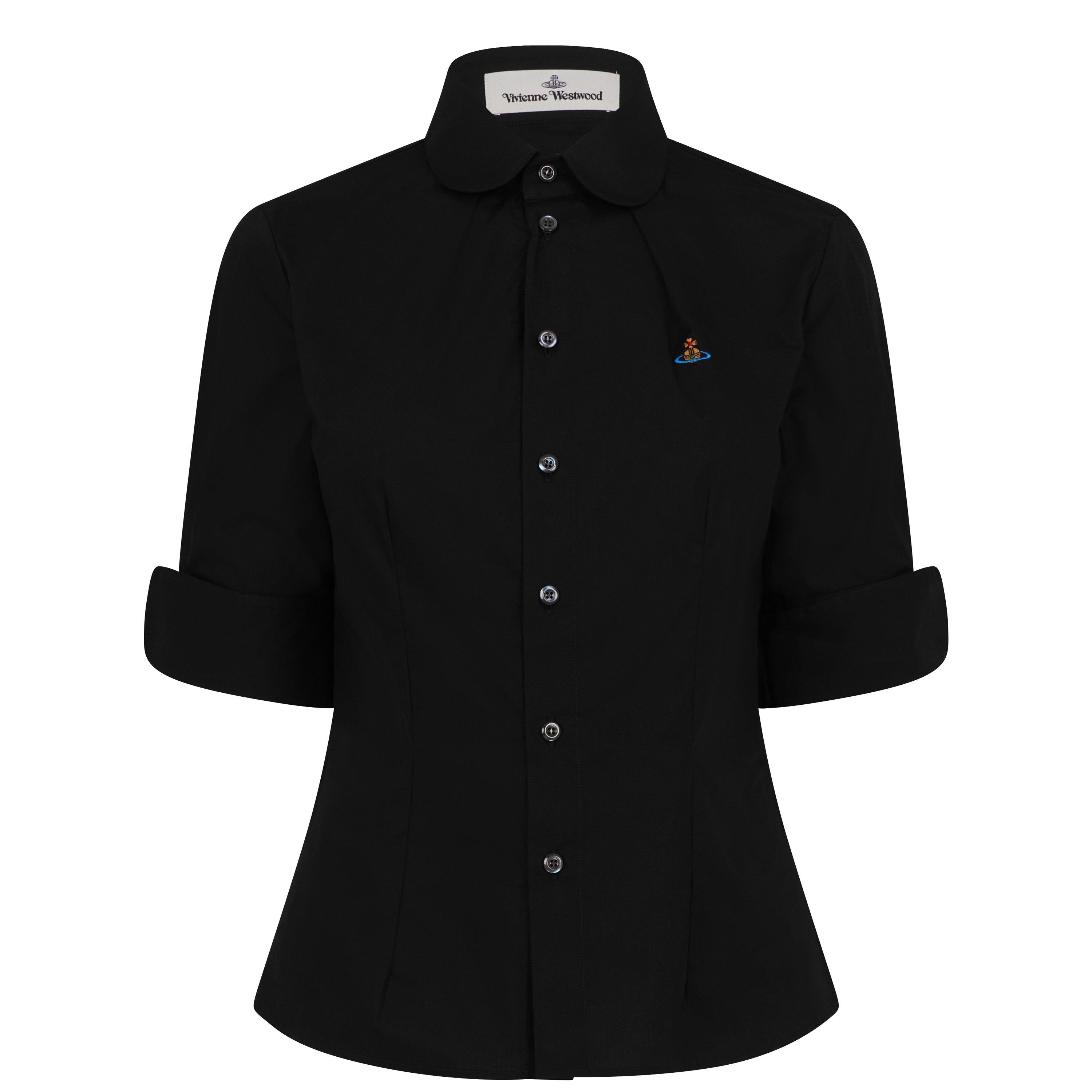 Black - Vivienne Westwood - Women's Logo Cotton Short Sleeve Toulouse Shirt - 7