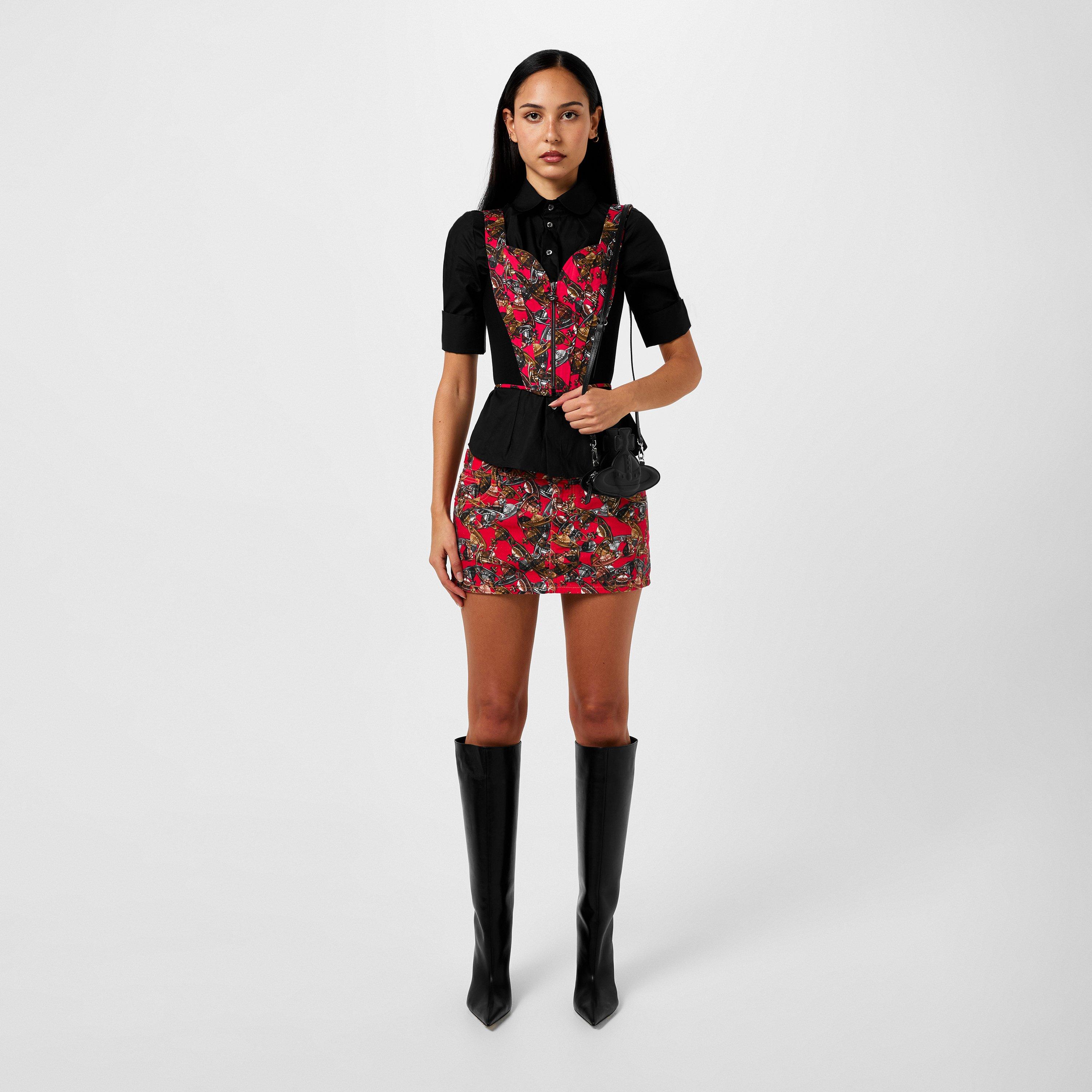 Black - Vivienne Westwood - Women's Logo Cotton Short Sleeve Toulouse Shirt - 5