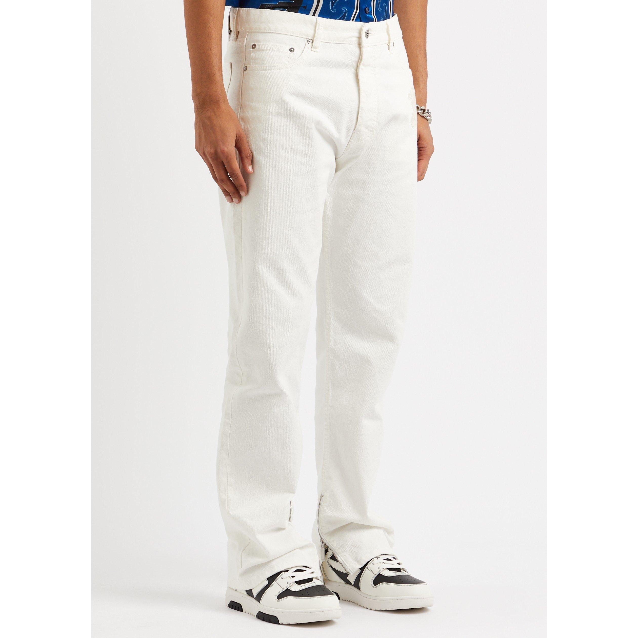 WHITE - Off White - OW 90S LOGO ZIP DET SKATE JEAN - 2
