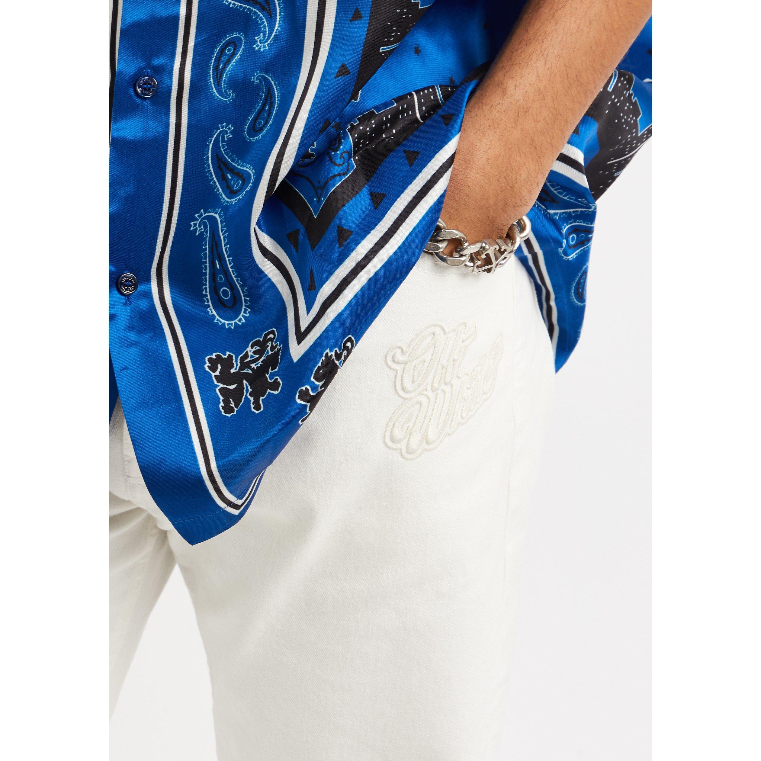WHITE - Off White - OW 90S LOGO ZIP DET SKATE JEAN - 4