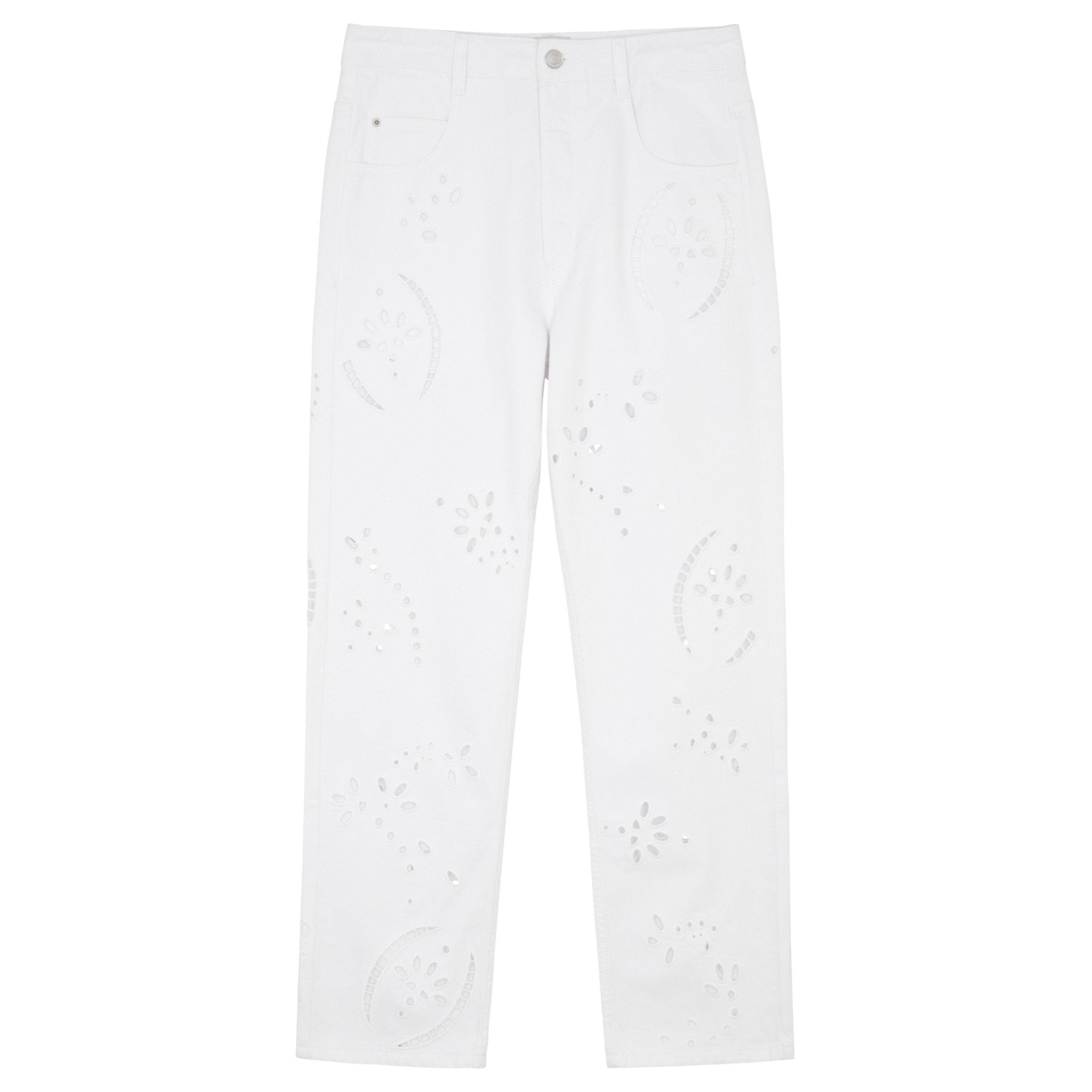 WHITE - Isabel Marant - IRINA EMBROIDERED JEANS - 1