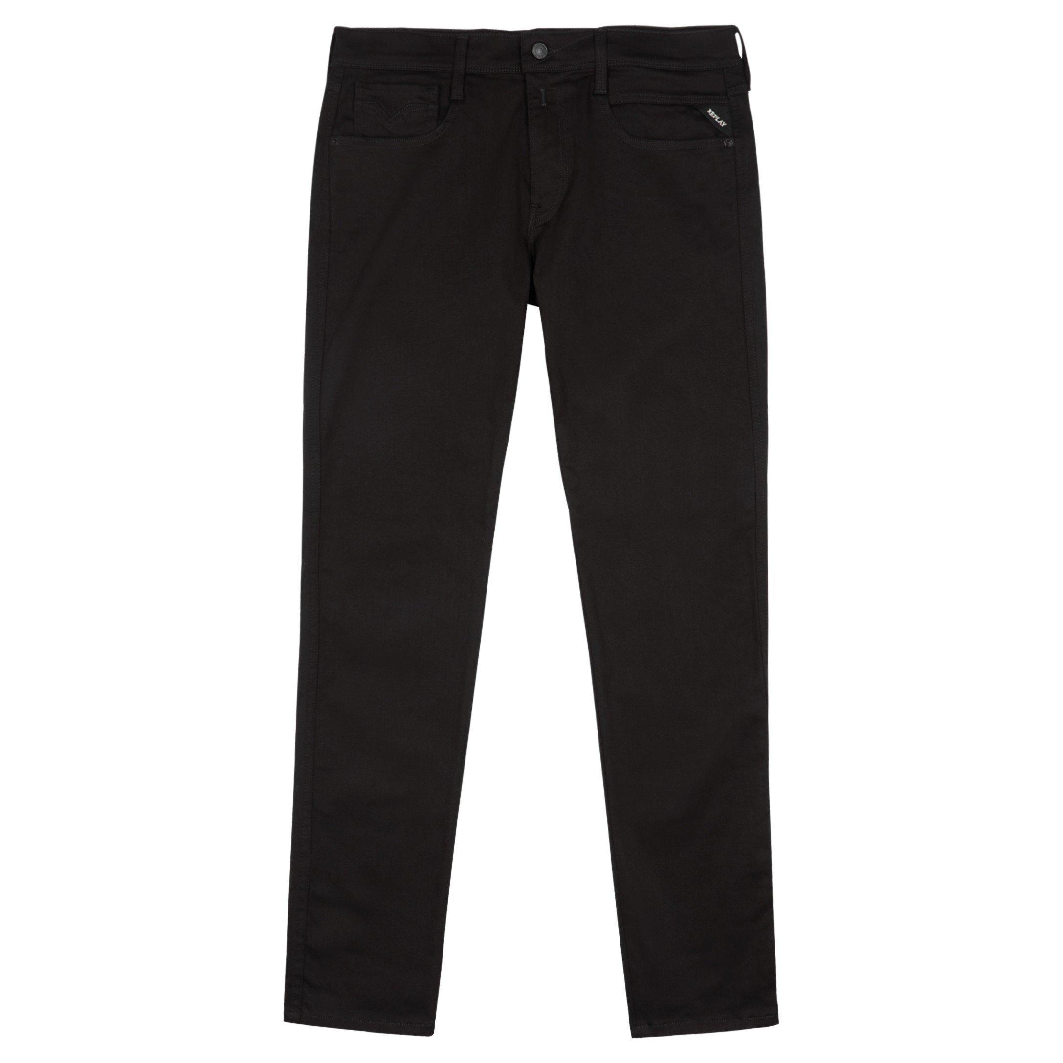 BLACK - Replay - Men's Hyperflex Anbas Slim Jeans - 1