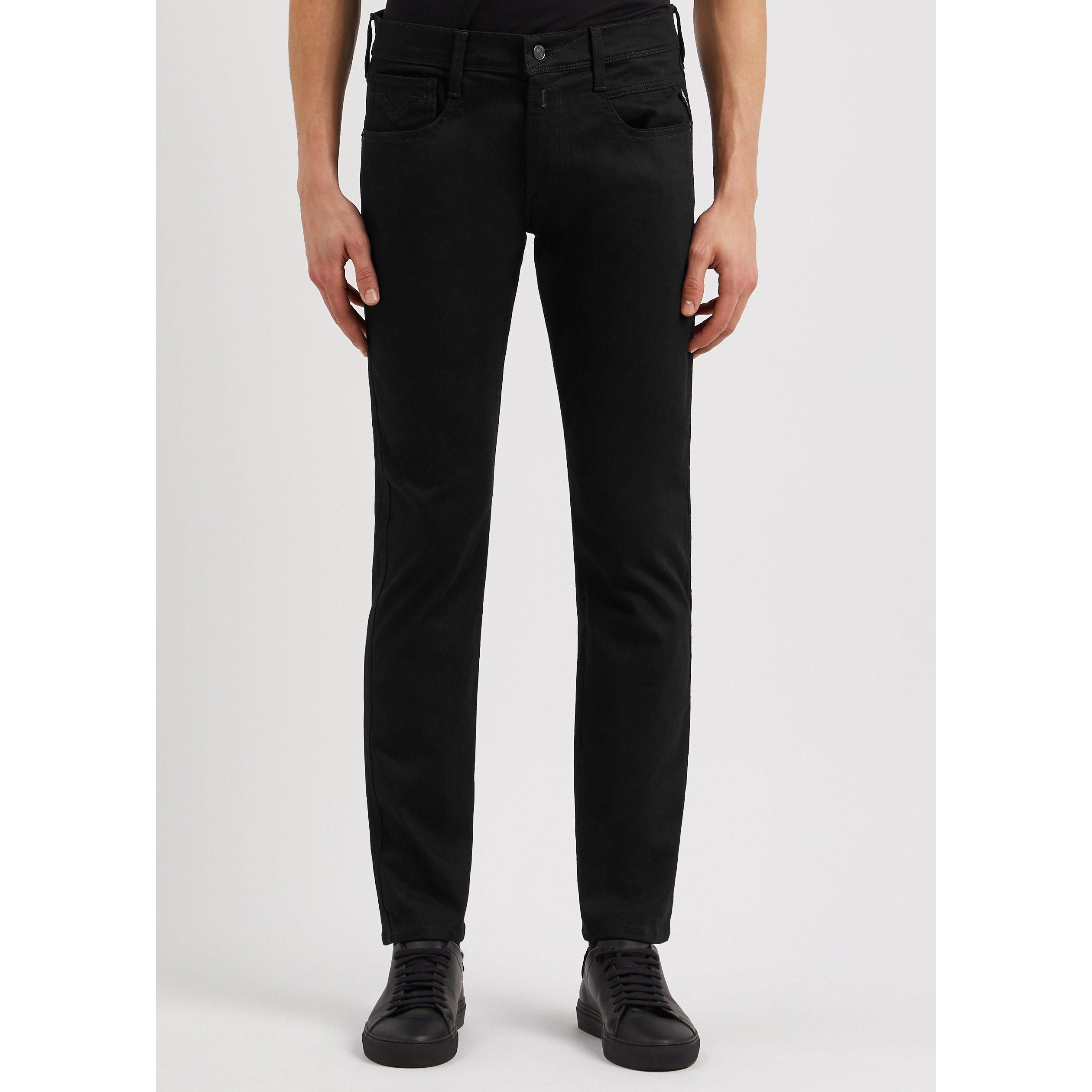 BLACK - Replay - Men's Hyperflex Anbas Slim Jeans - 2