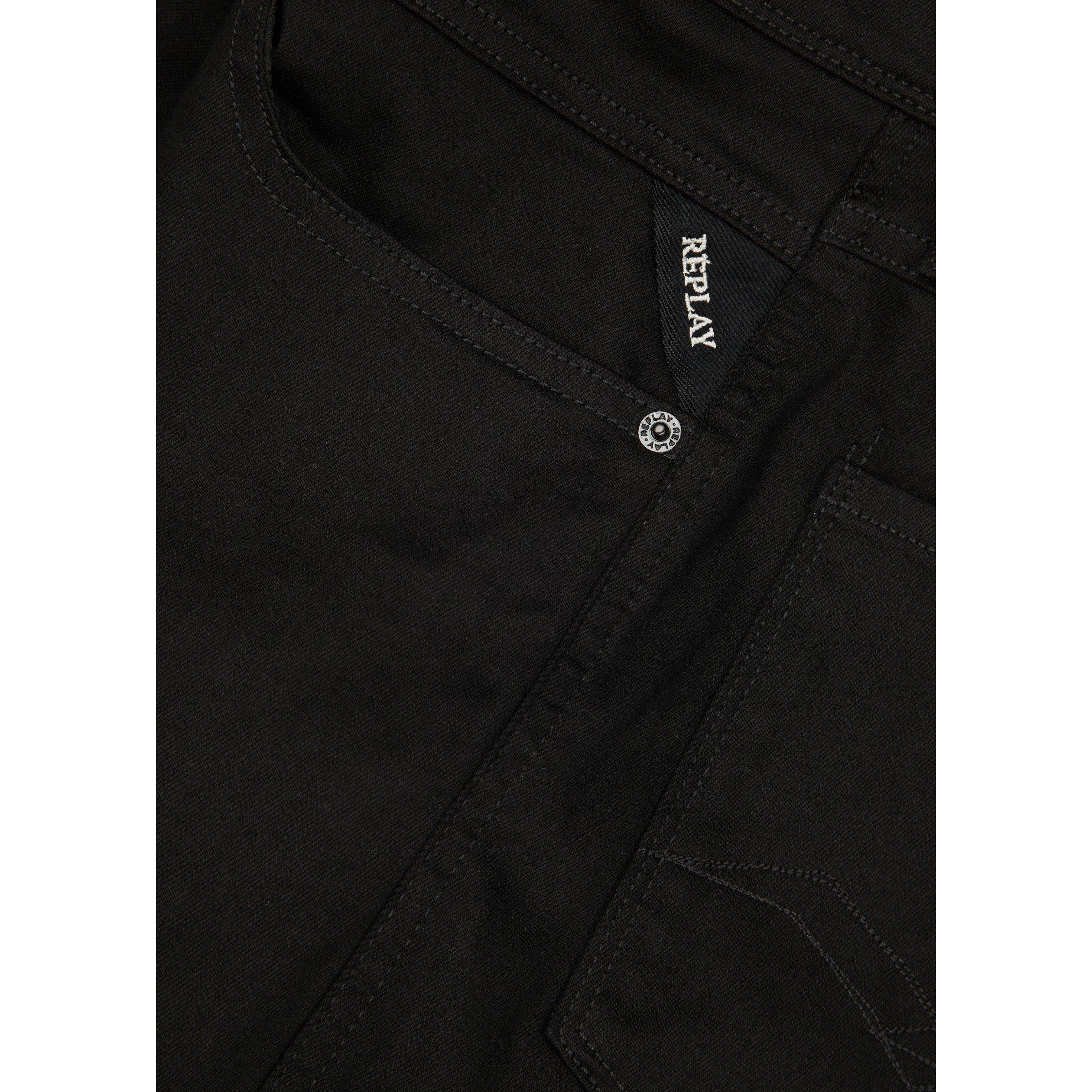 BLACK - Replay - Men's Hyperflex Anbas Slim Jeans - 4