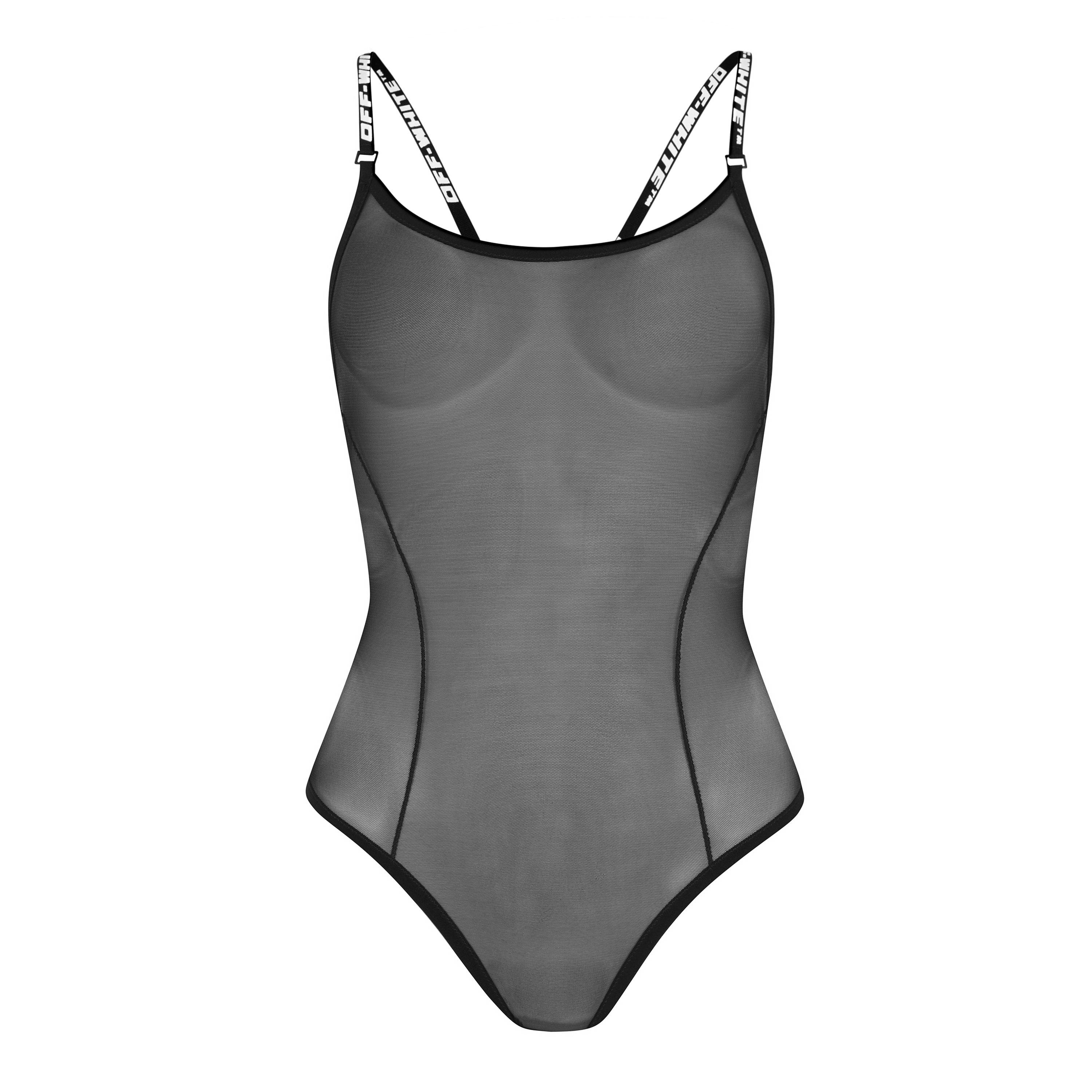 Black 1000 - Off White - Women's Logo Band Bodysuit - 1