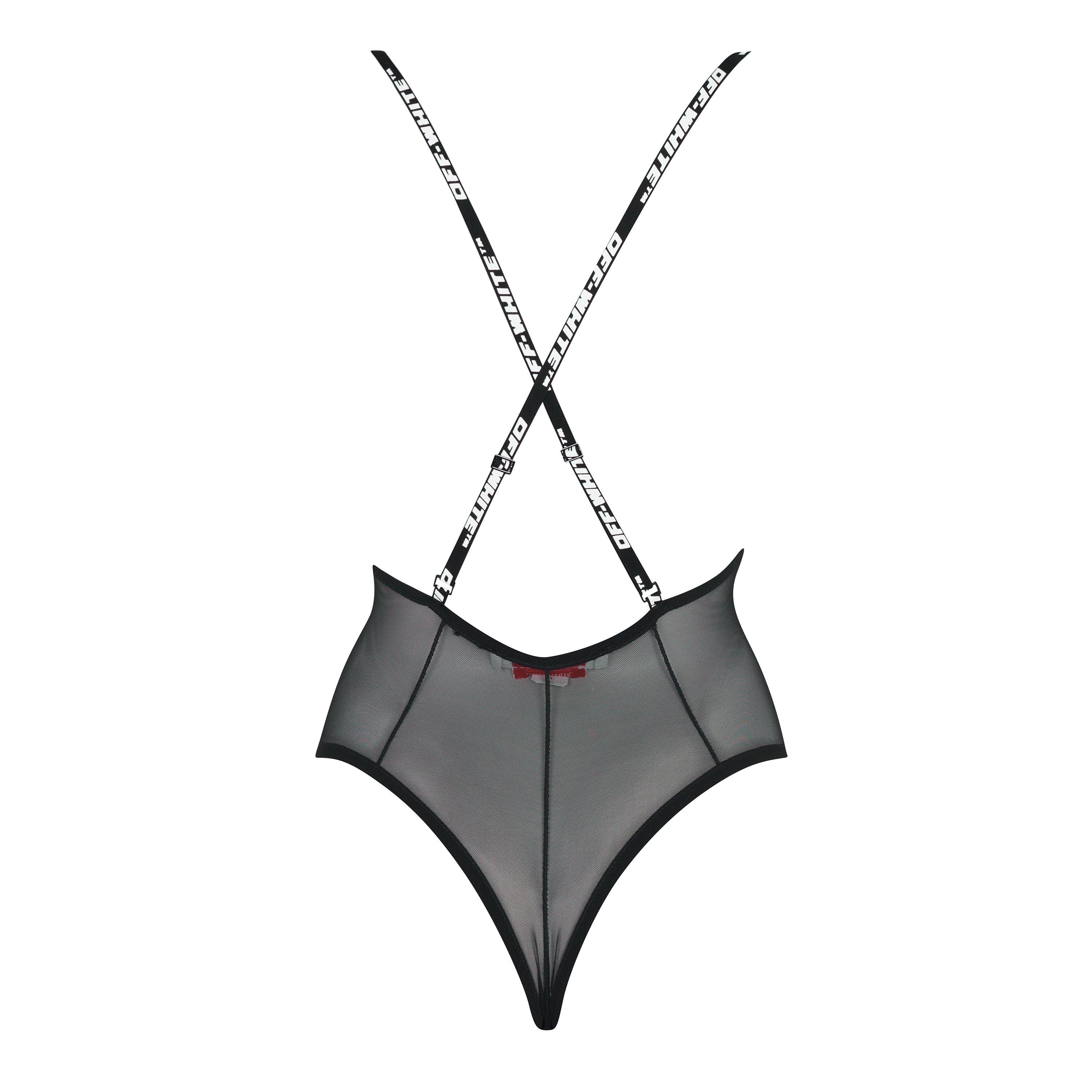 Black 1000 - Off White - Women's Logo Band Bodysuit - 2