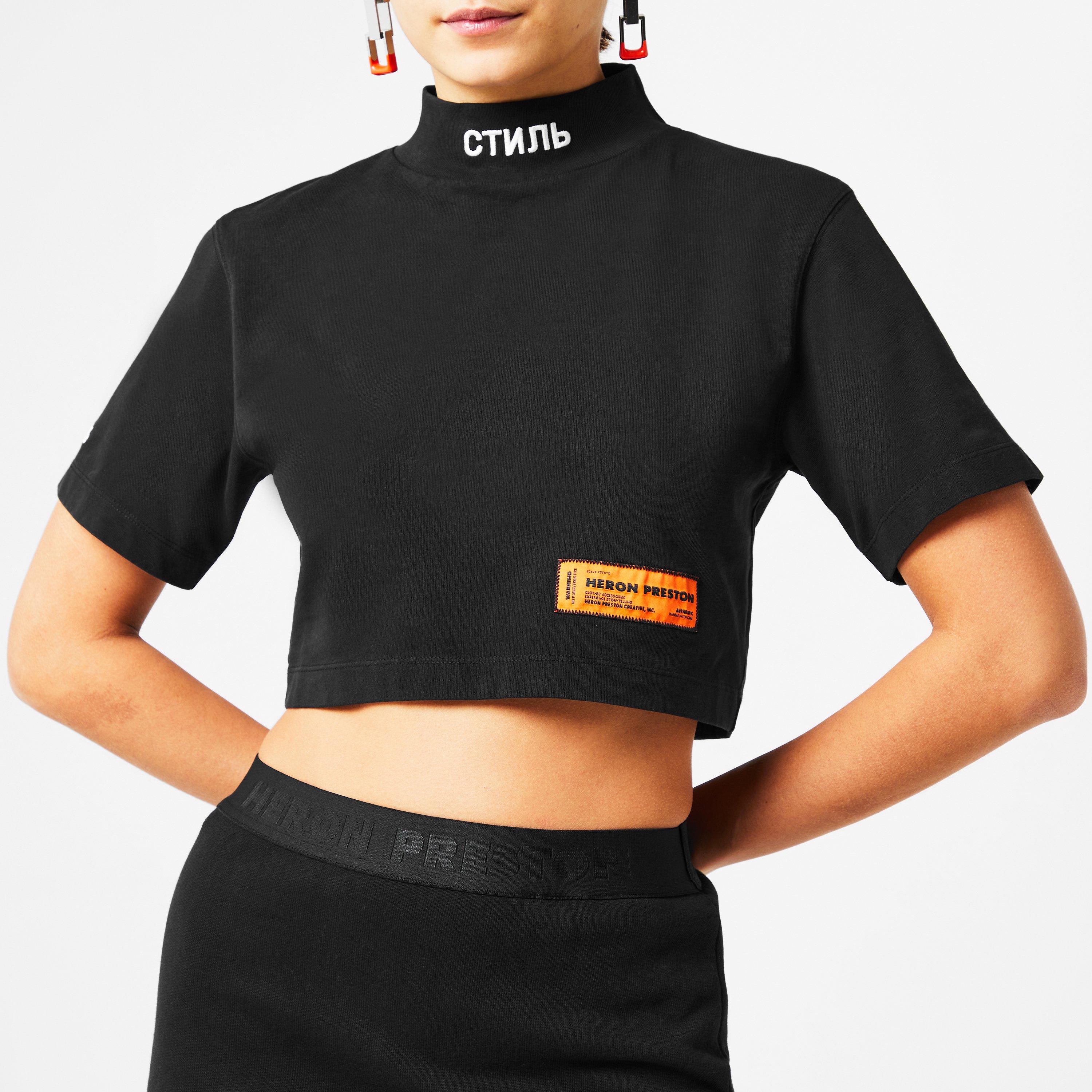Black 1001 - Heron Preston - Ctnmb Turtleneck Crop Top - 3