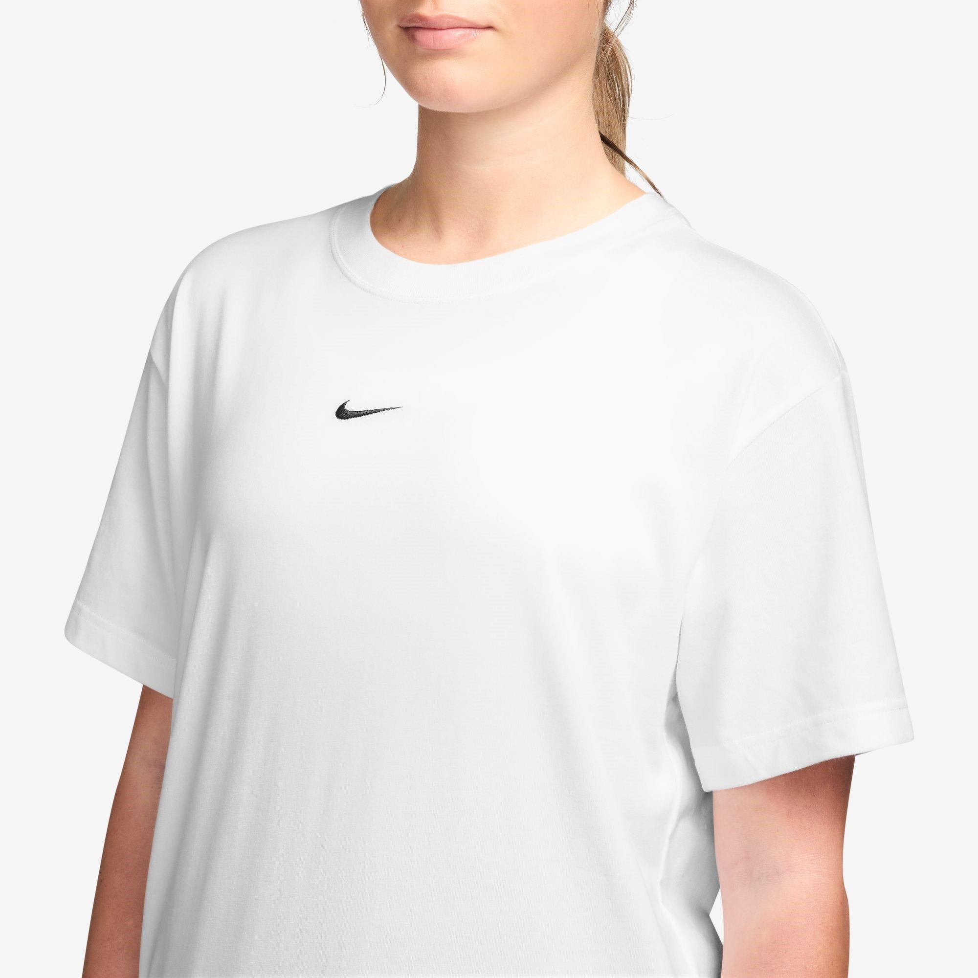 White/Black - Nike - Oversized Logo T-Shirt Womens - 3