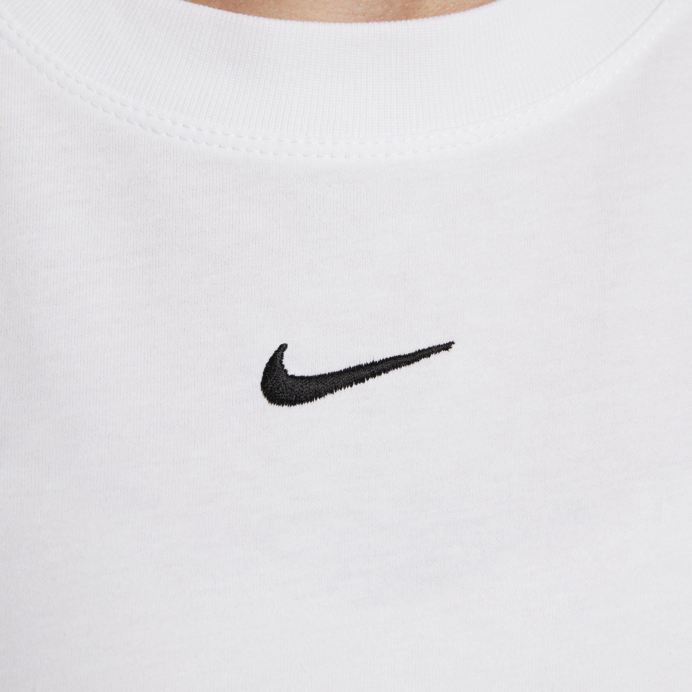 White/Black - Nike - Oversized Logo T-Shirt Womens - 4