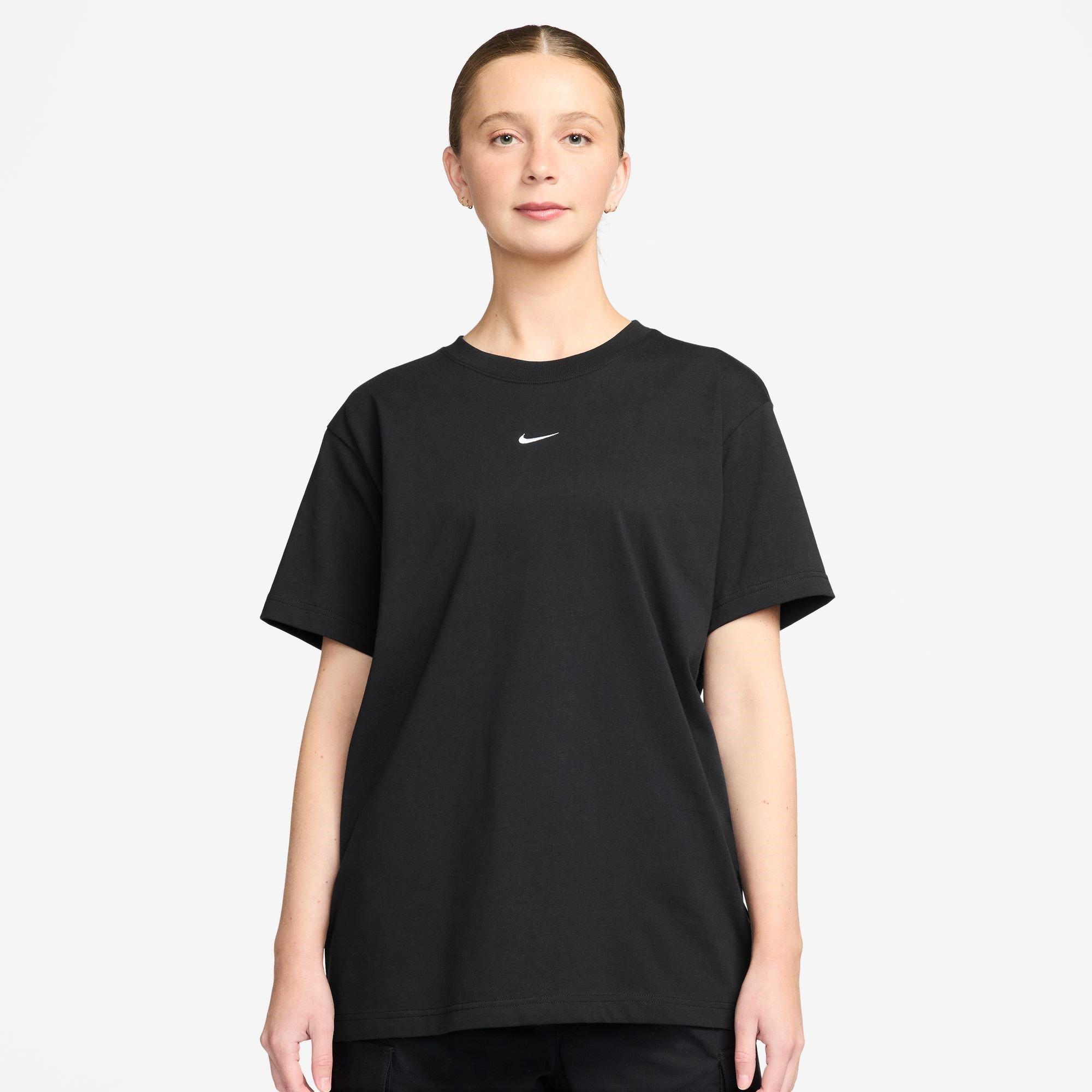Black/White - Nike - Oversized Logo T-Shirt Womens - 1
