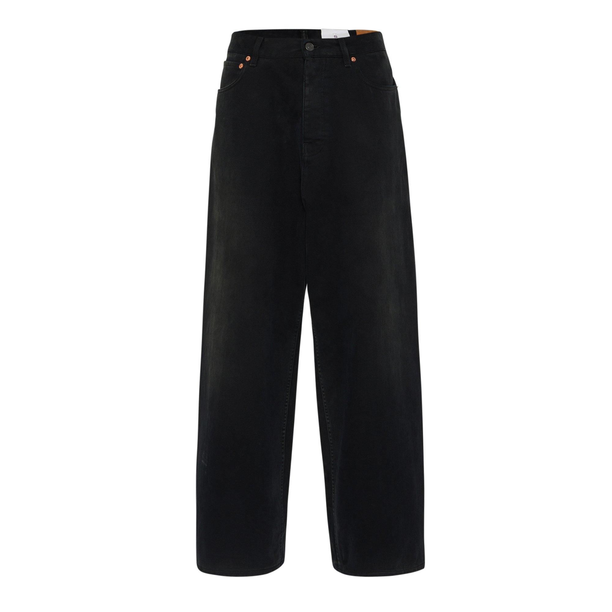 Sunblchd Black - Balenciaga - Denim Size Sticker Baggy Trousers - 7