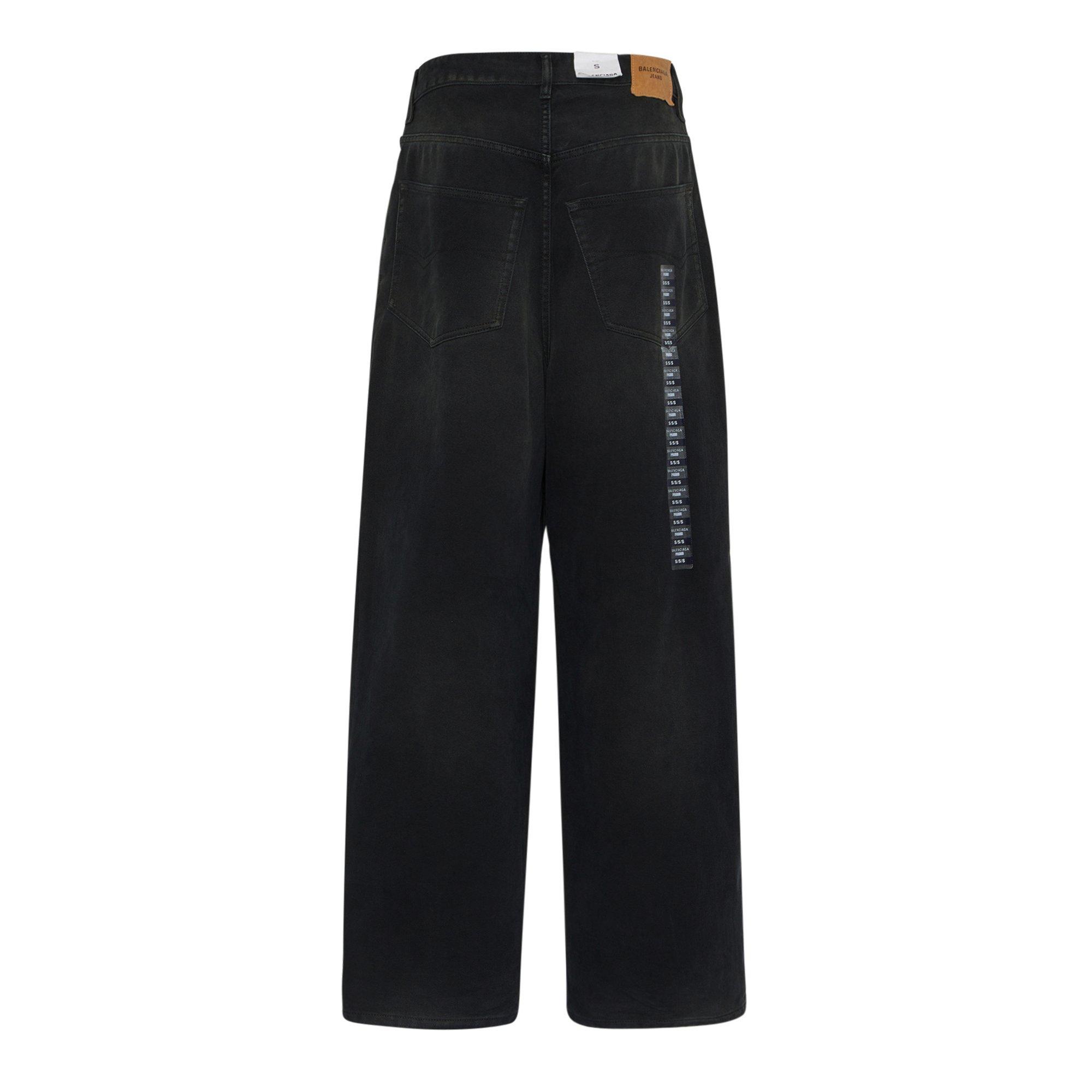 Sunblchd Black - Balenciaga - Denim Size Sticker Baggy Trousers - 8
