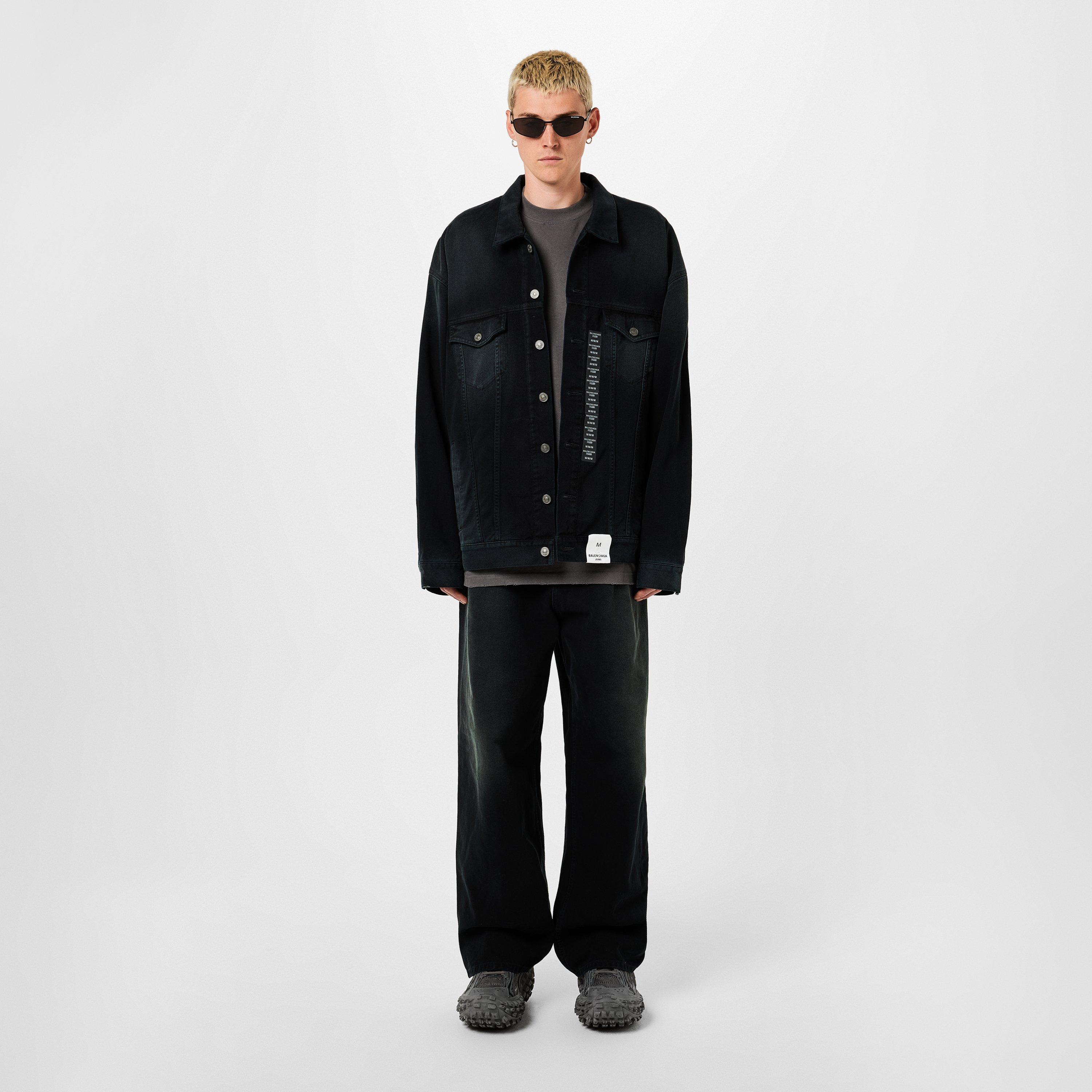 Sunblchd Black - Balenciaga - Denim Size Sticker Baggy Trousers - 6