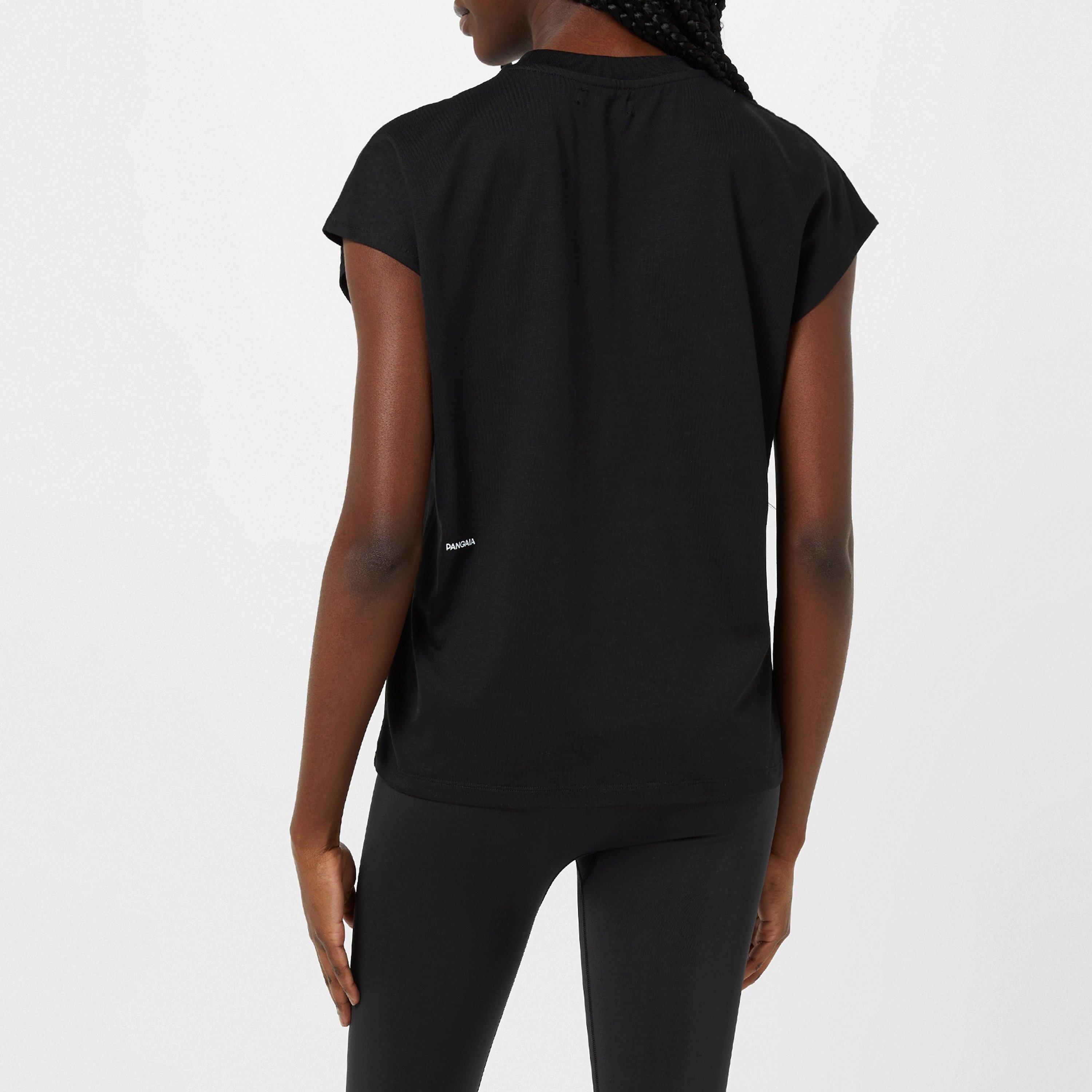 Black - Pangaia - Cotton Cropped Shoulder T-Shirt With Pprmint Tm - 2