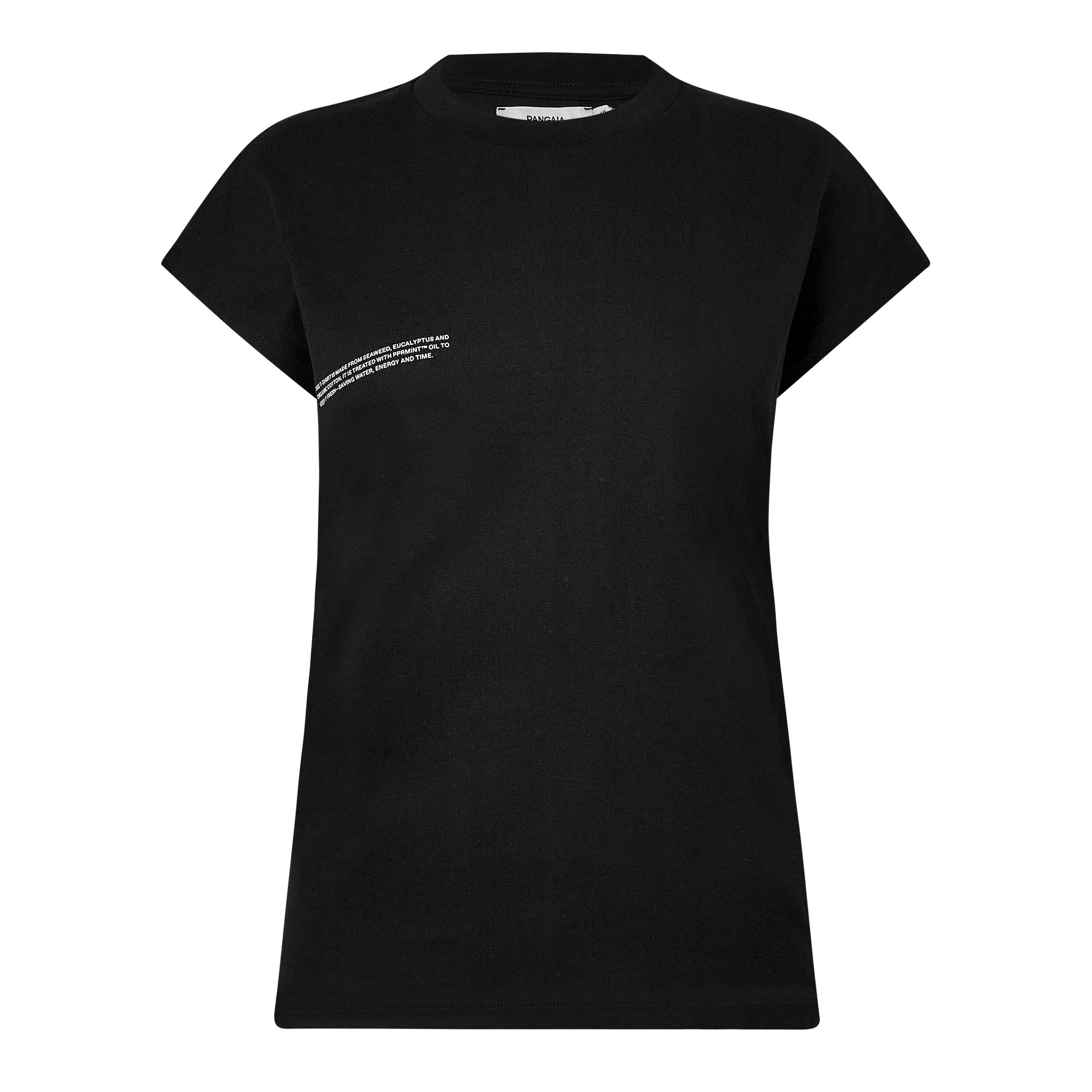 Black - Pangaia - Cotton Cropped Shoulder T-Shirt With Pprmint Tm - 5