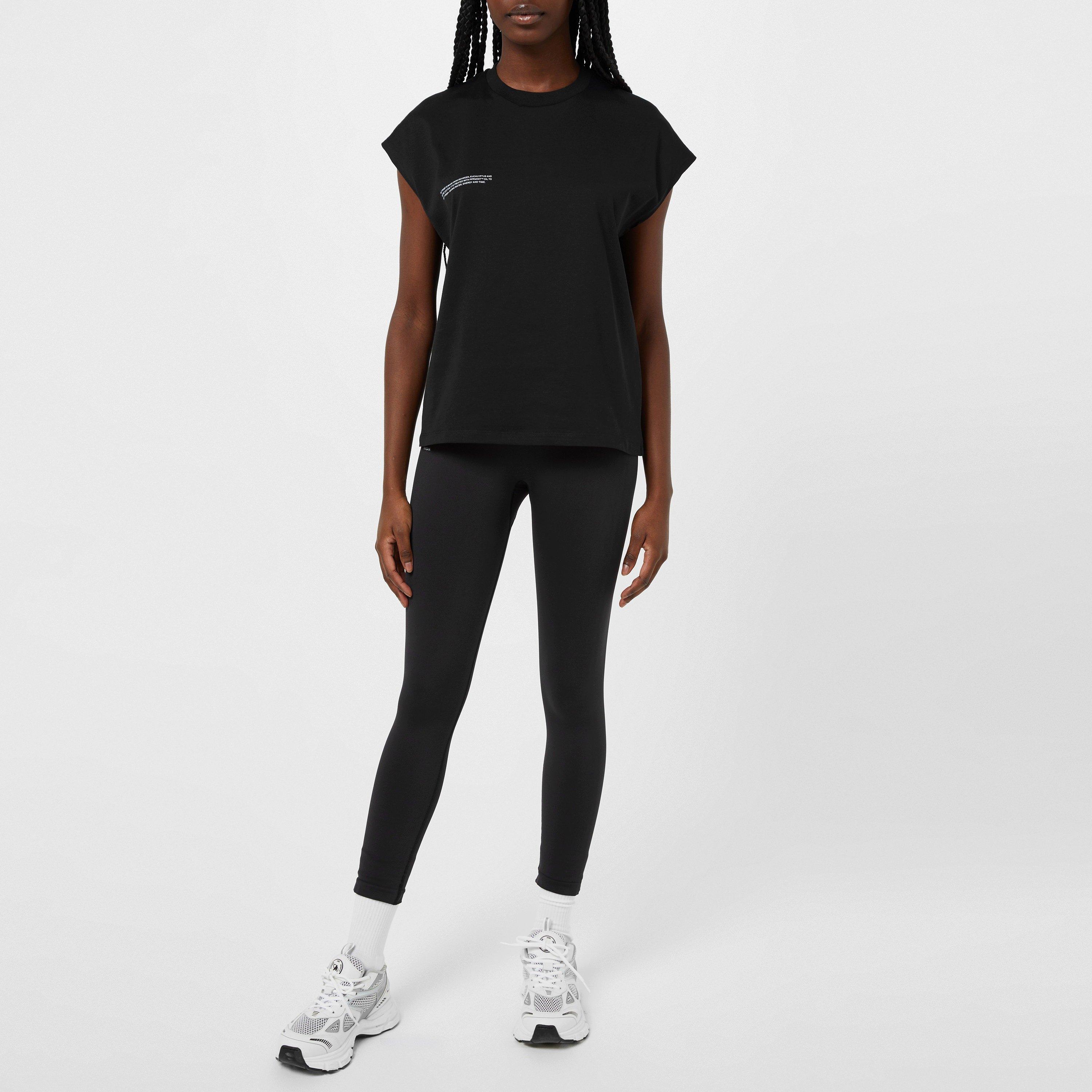 Black - Pangaia - Cotton Cropped Shoulder T-Shirt With Pprmint Tm - 4