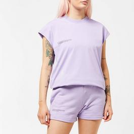 Pangaia Organic Cotton Cropped Shoulder T Shirt With Pprmint Tm