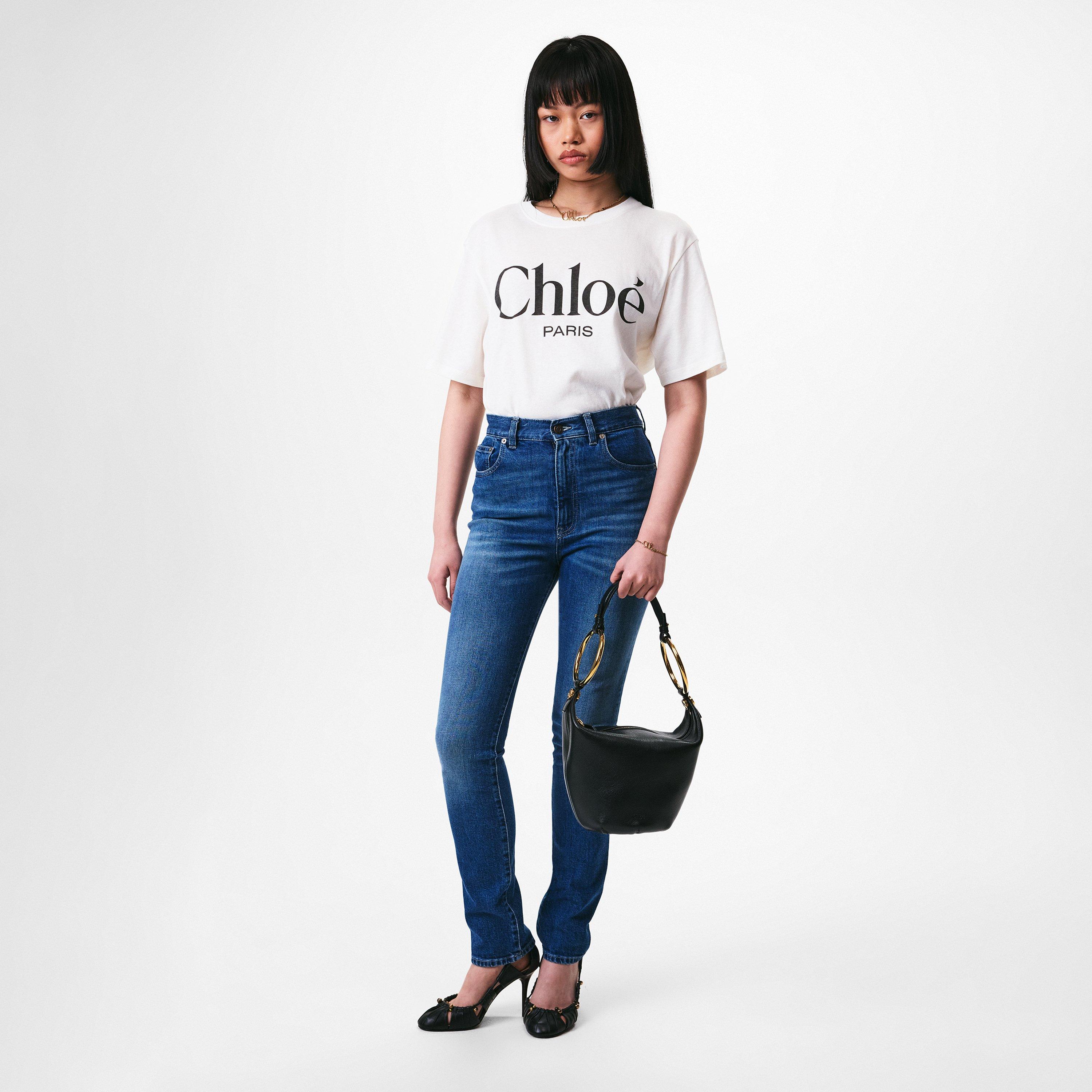 White/Black - Chloe - Women's House Logo Regular Fit T-Shirt - 5