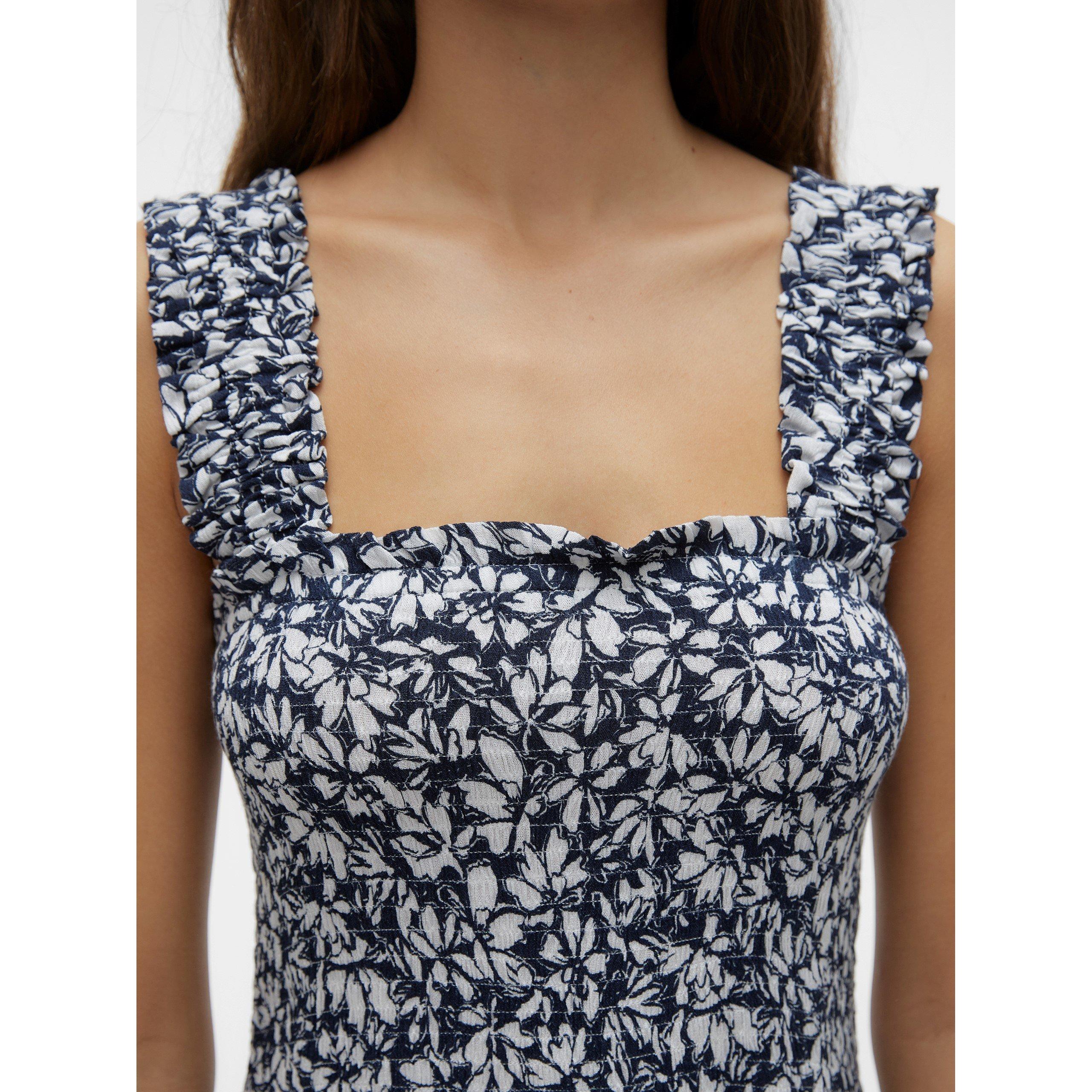 Navy Blazer - Vero Moda - Women's Menny Smock Dress - 5