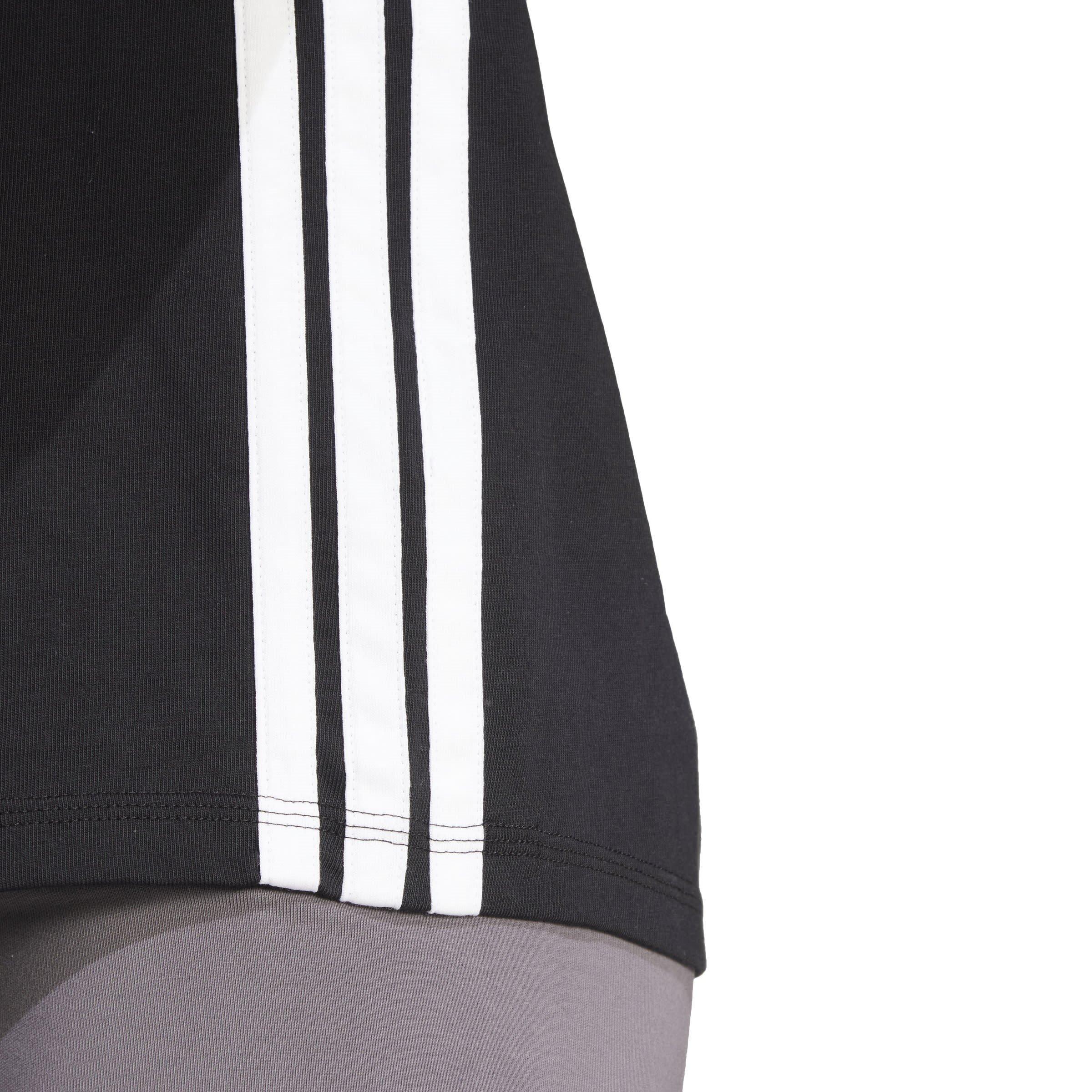 Black/White - adidas - Essential 3 Stripe T-Shirt Womens - 6