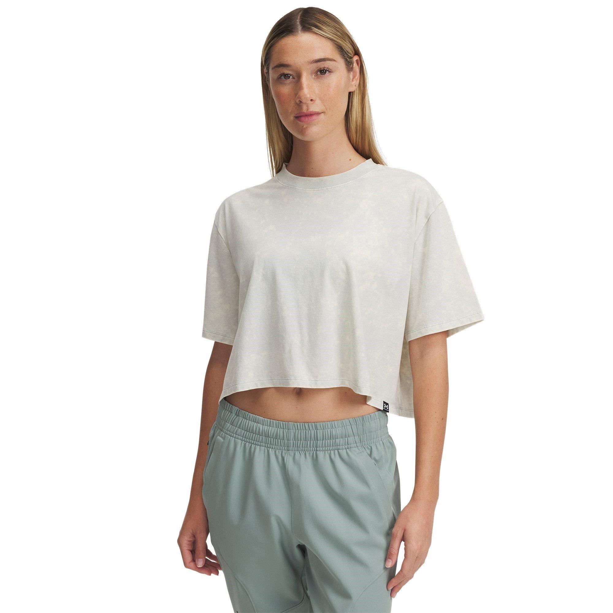 Hydro Green/Blk - Under Armour - Women's Rival Wash Short-Sleeve Regular Fit T-Shirt - 1