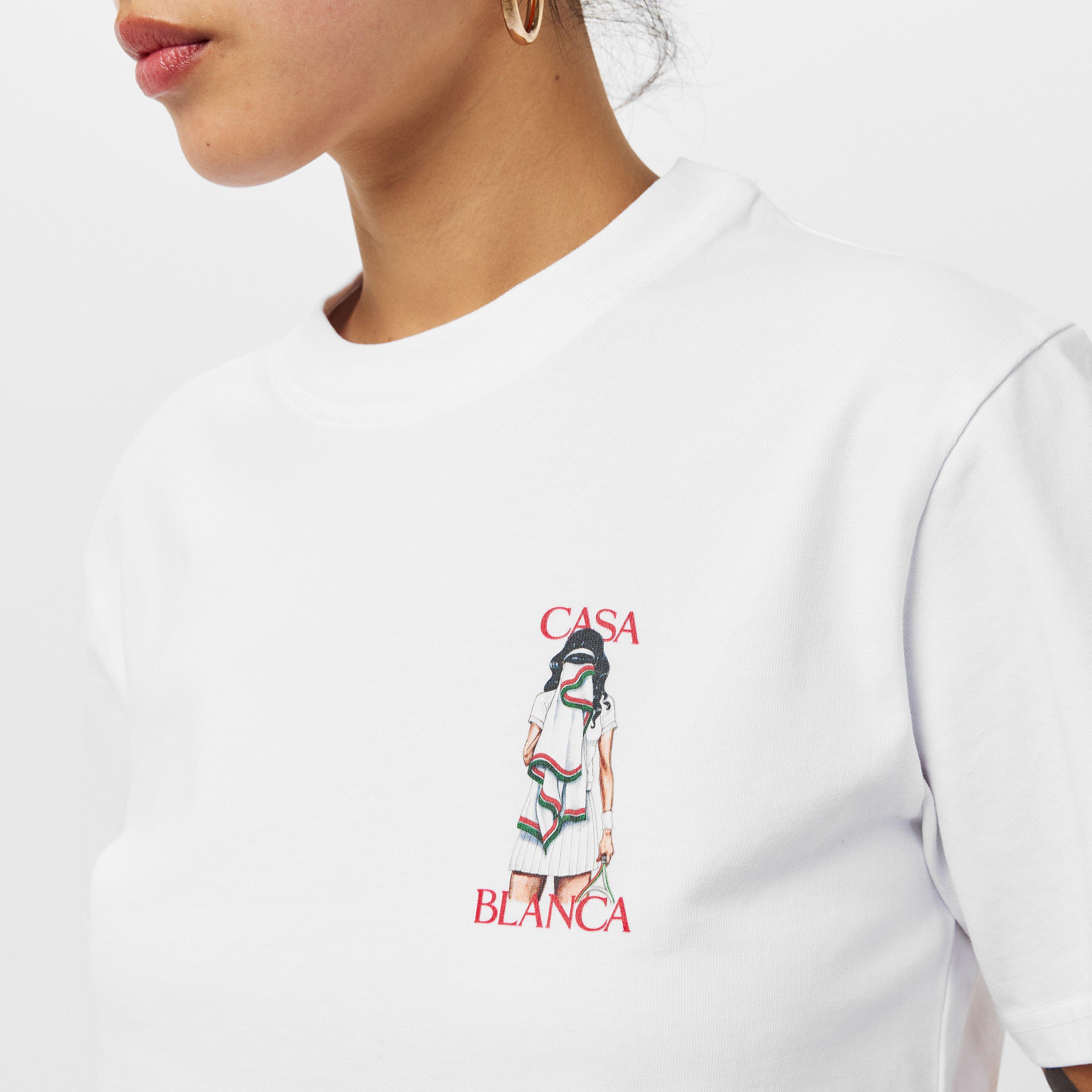 White - Casablanca - Women's Casa Oversized Graphic T-Shirt - 5