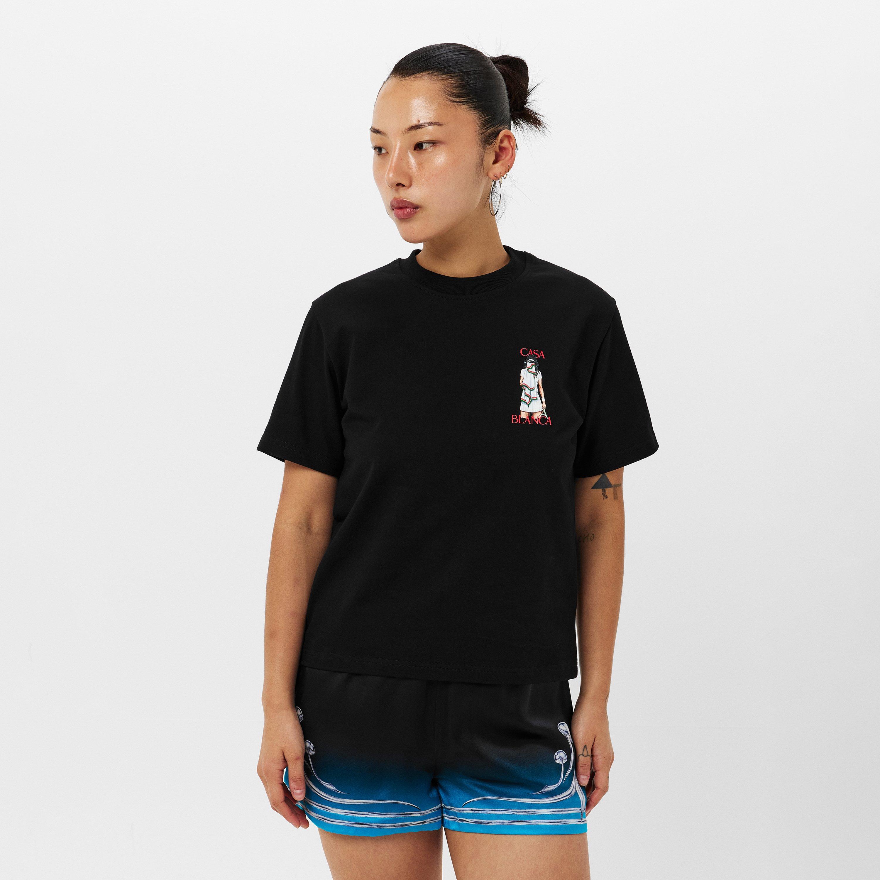 Black - Casablanca - Women's Casa Oversized Graphic T-Shirt - 3