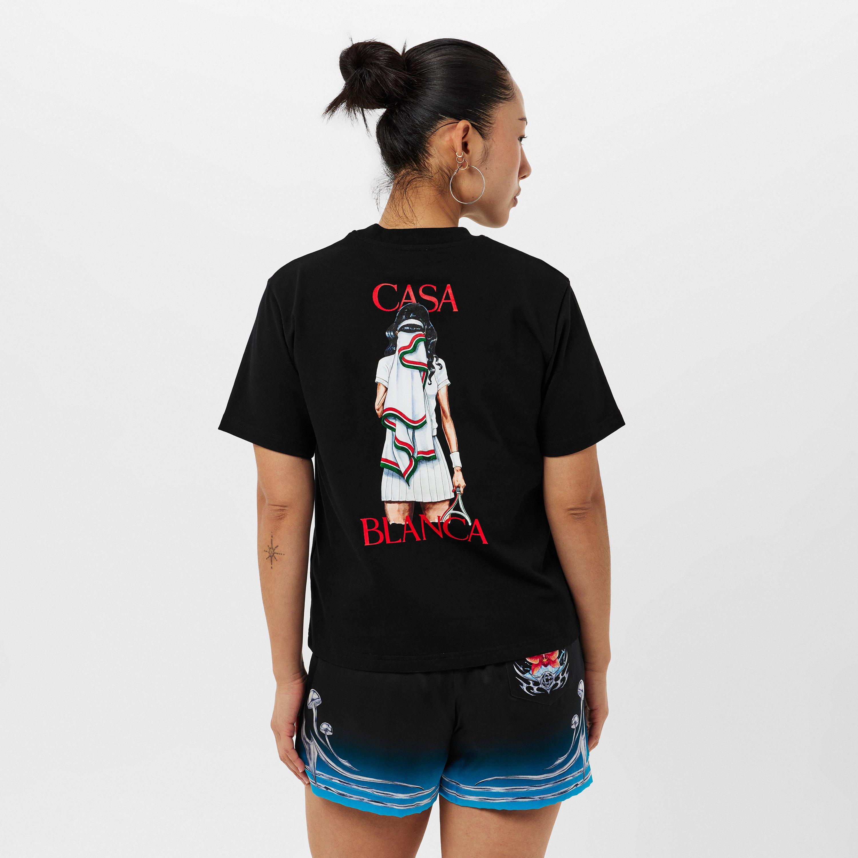 Black - Casablanca - Women's Casa Oversized Graphic T-Shirt - 4
