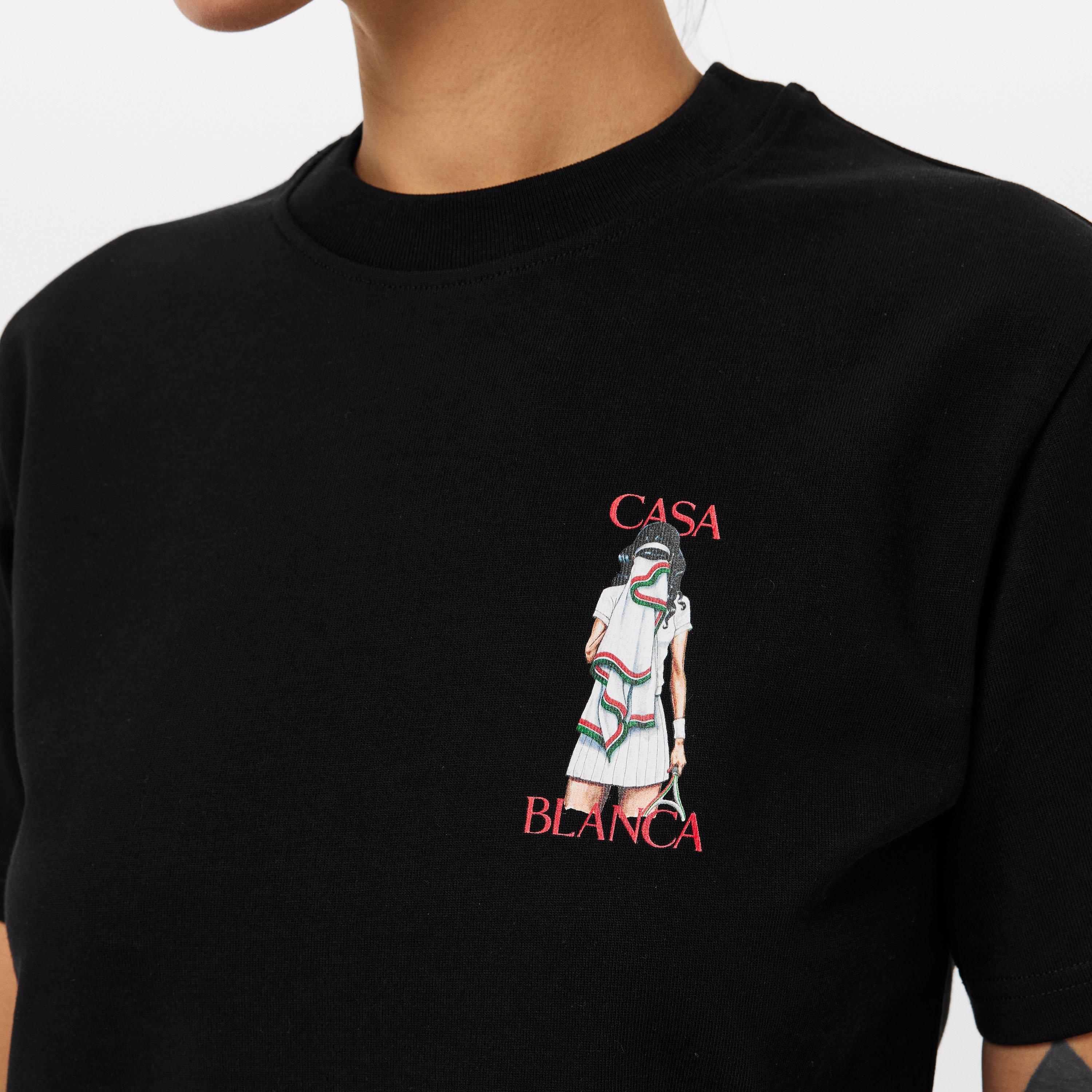 Black - Casablanca - Women's Casa Oversized Graphic T-Shirt - 5