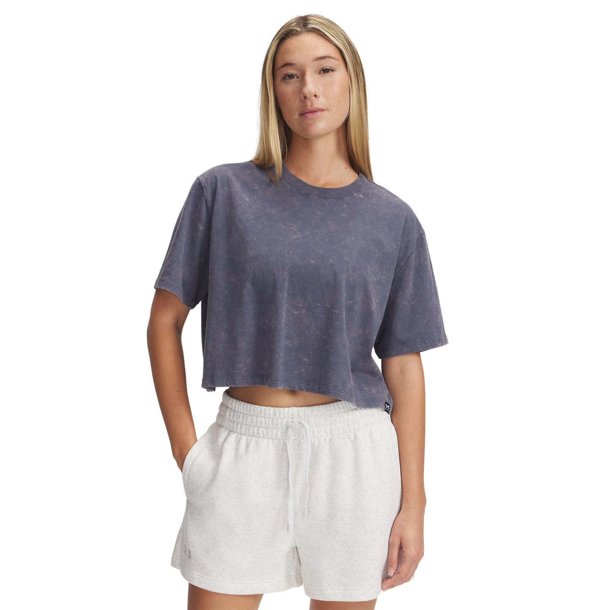 DownpourGry/Blk - Under Armour - Women's Rival Wash Short-Sleeve Regular Fit T-Shirt - 1