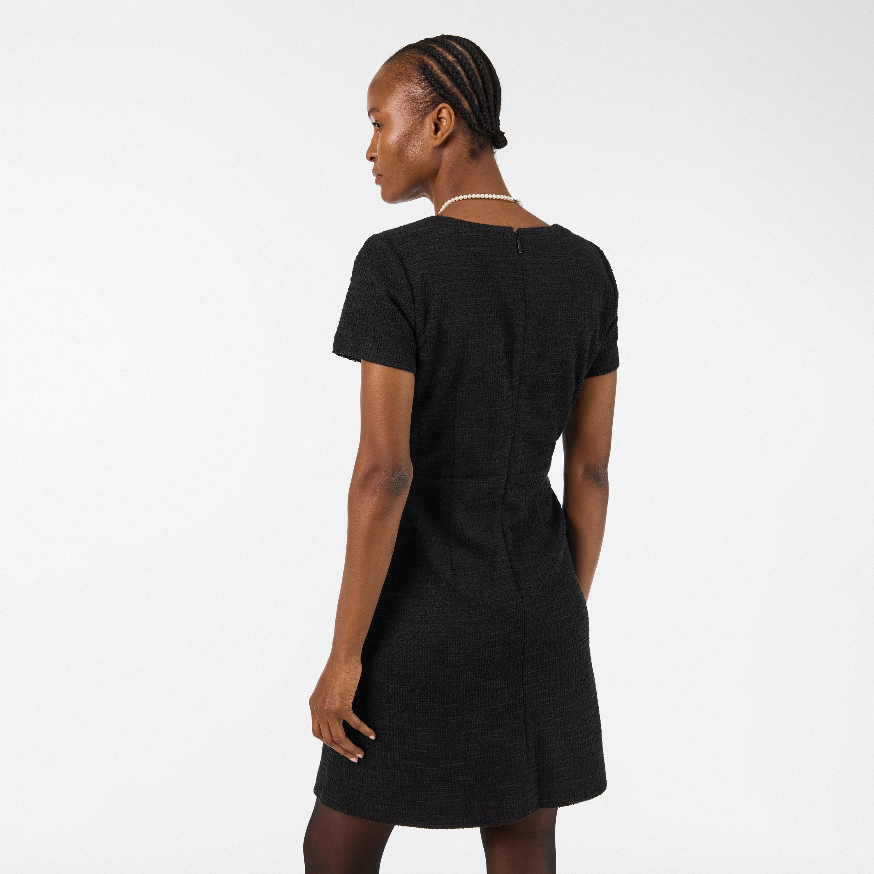 Black - Karl Lagerfeld - Women's Tweed Mini Dress - 4