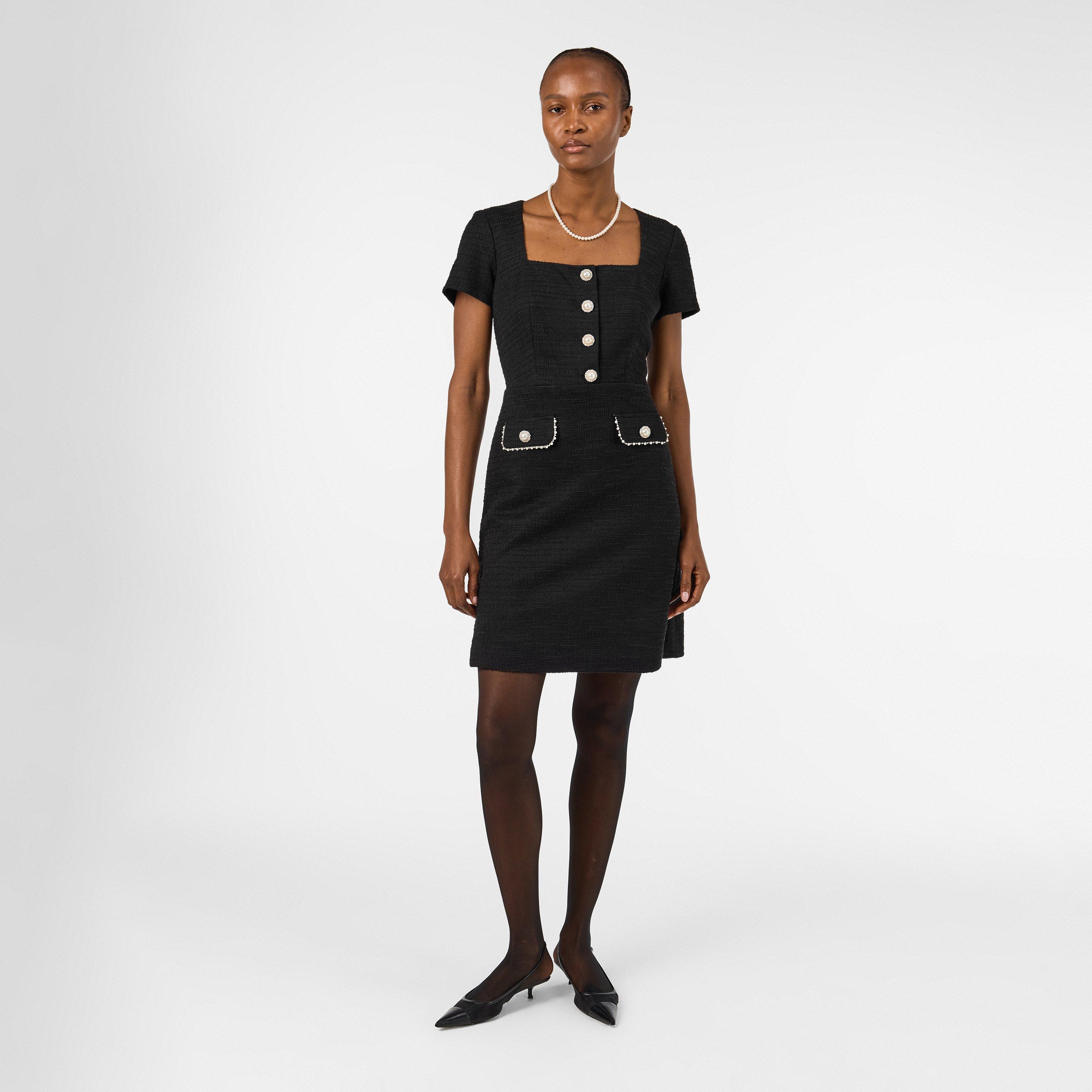 Black - Karl Lagerfeld - Women's Tweed Mini Dress - 6