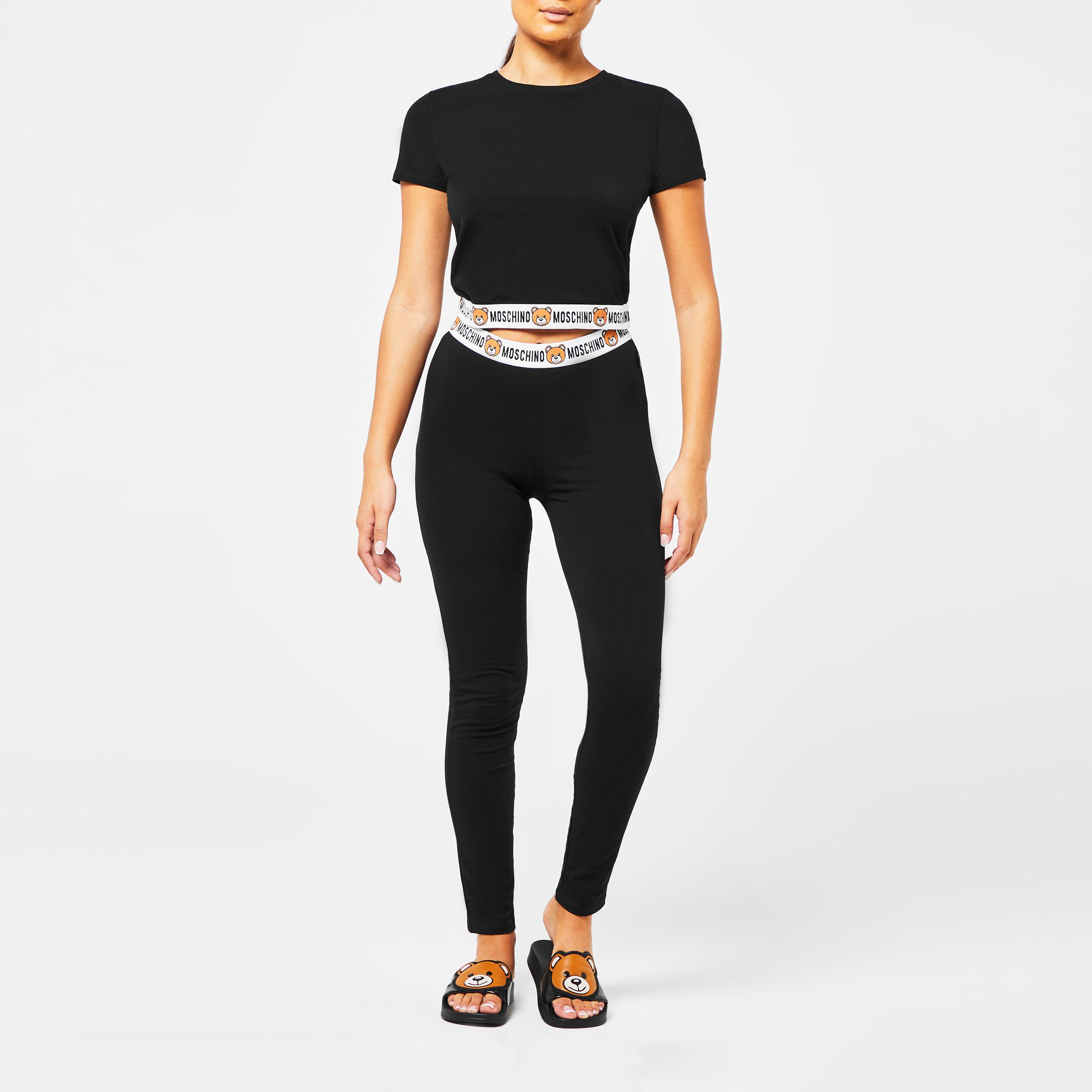 Black A0555 - Moschino - Band Hem T Shirt - 6