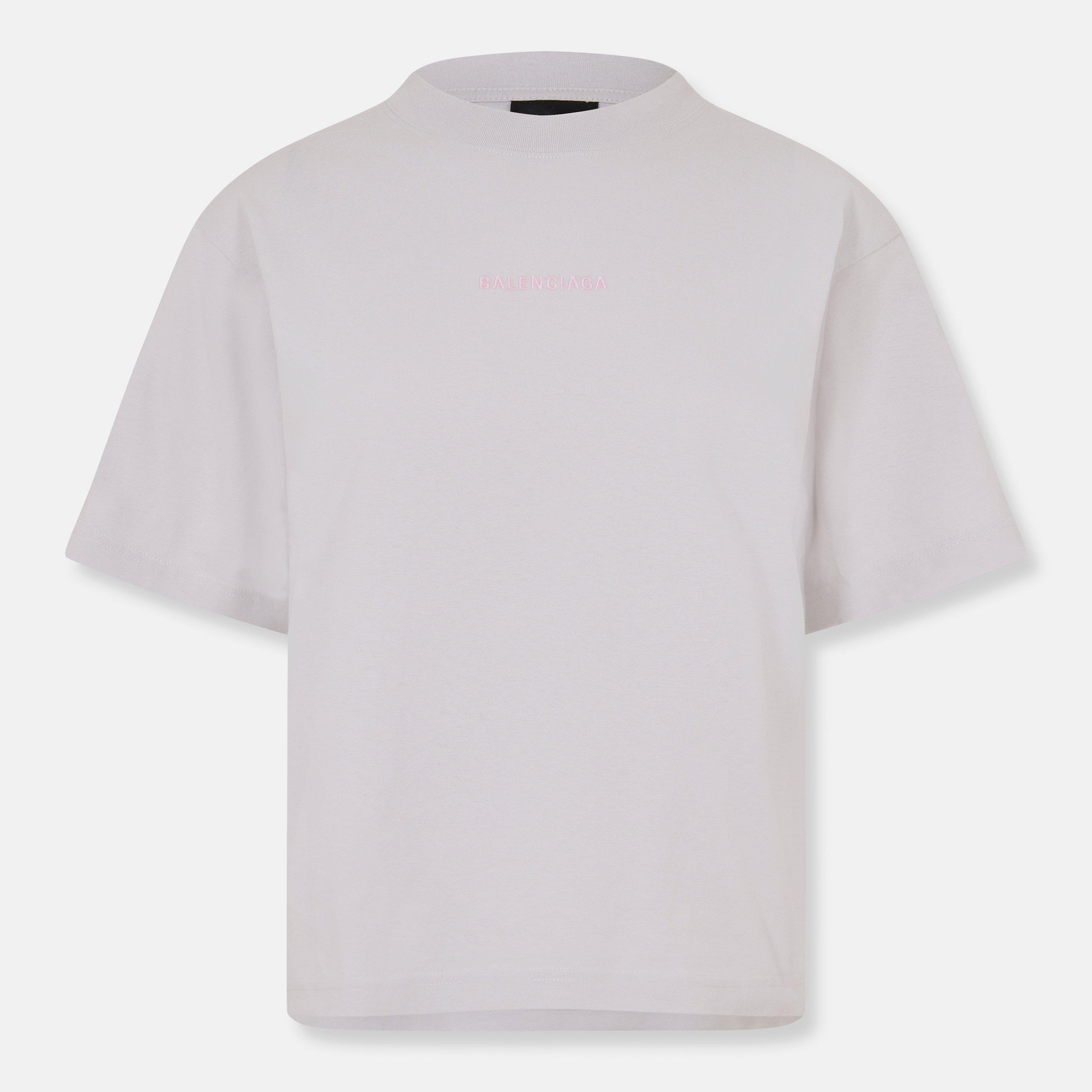 Balenciaga Women's T-Shirt - Dirty White/Pnk - 10 (S)