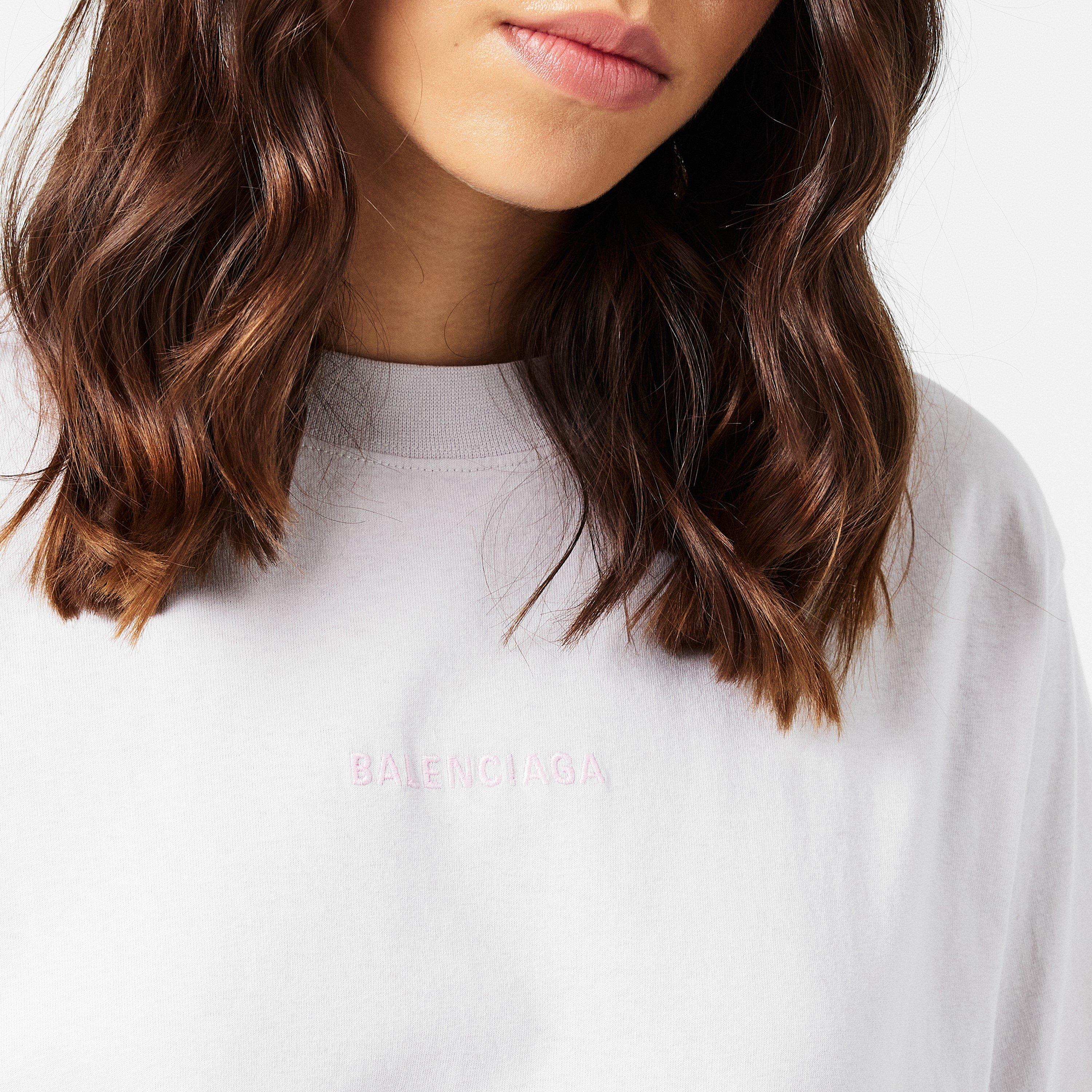 Dirty White/Pnk - Balenciaga - Women's Regular Fit T-Shirt - 5