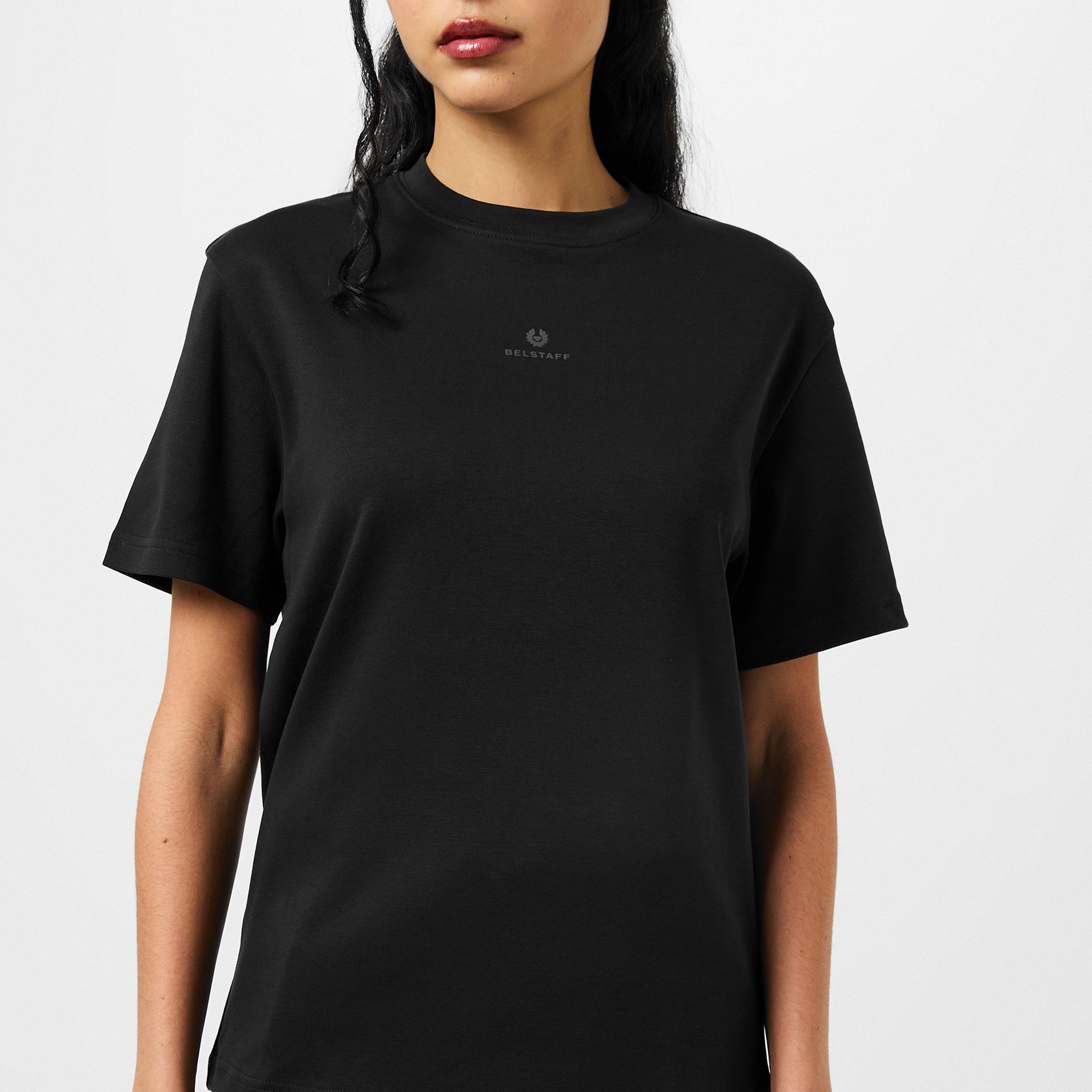 Black - Belstaff - Women's Logo Regular Fit T-Shirt - 3