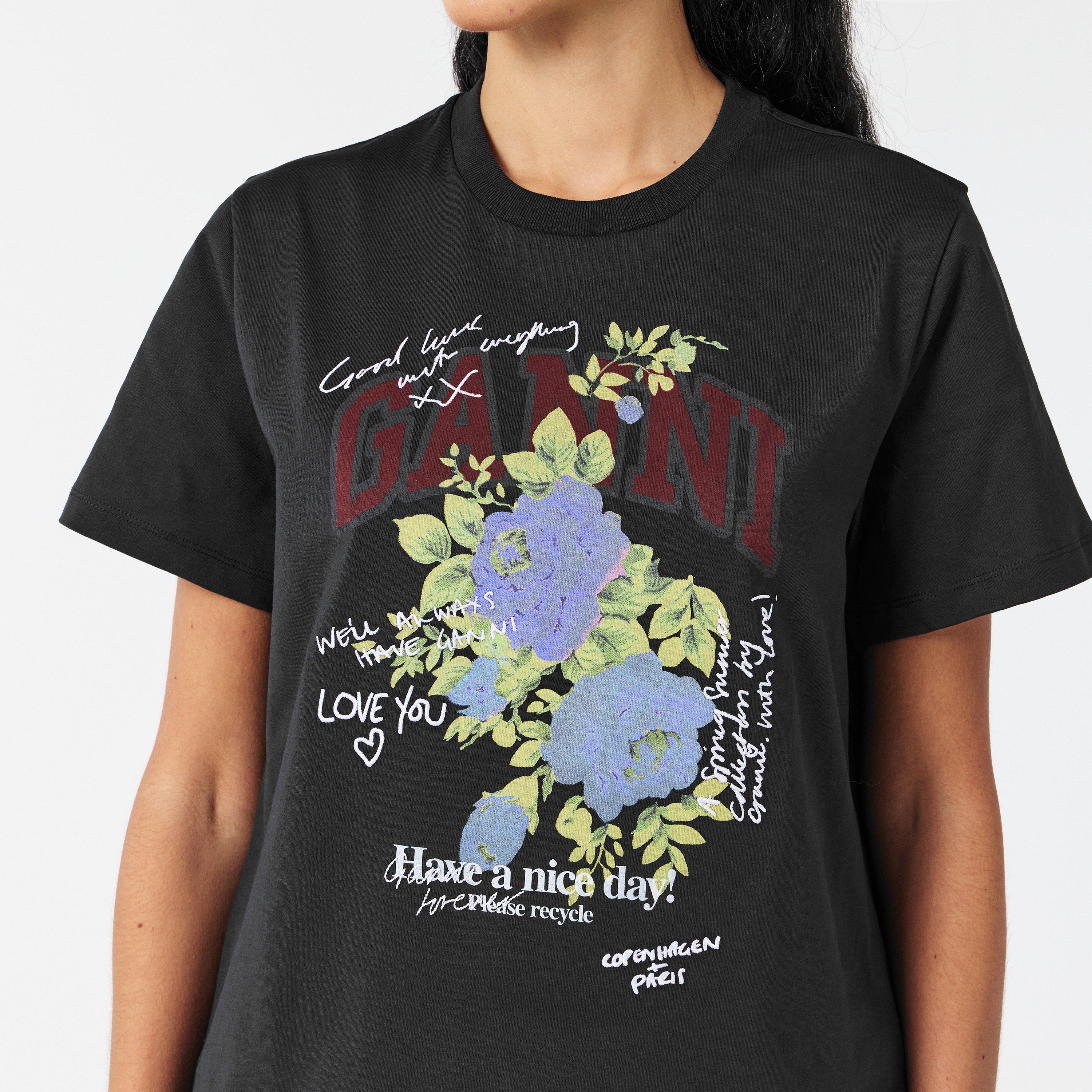 Phantom - Ganni - Women's Rose T-Shirt - 5