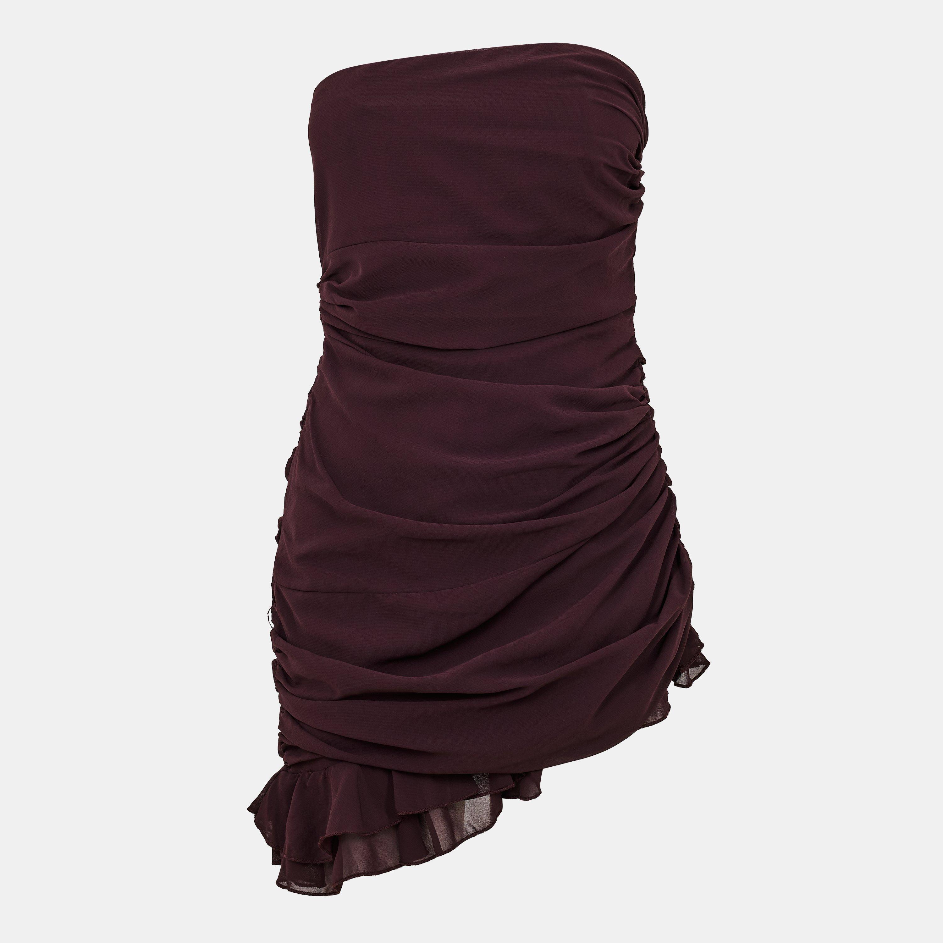 Brown - I Saw It First - Ruffle Mini Dress - 1