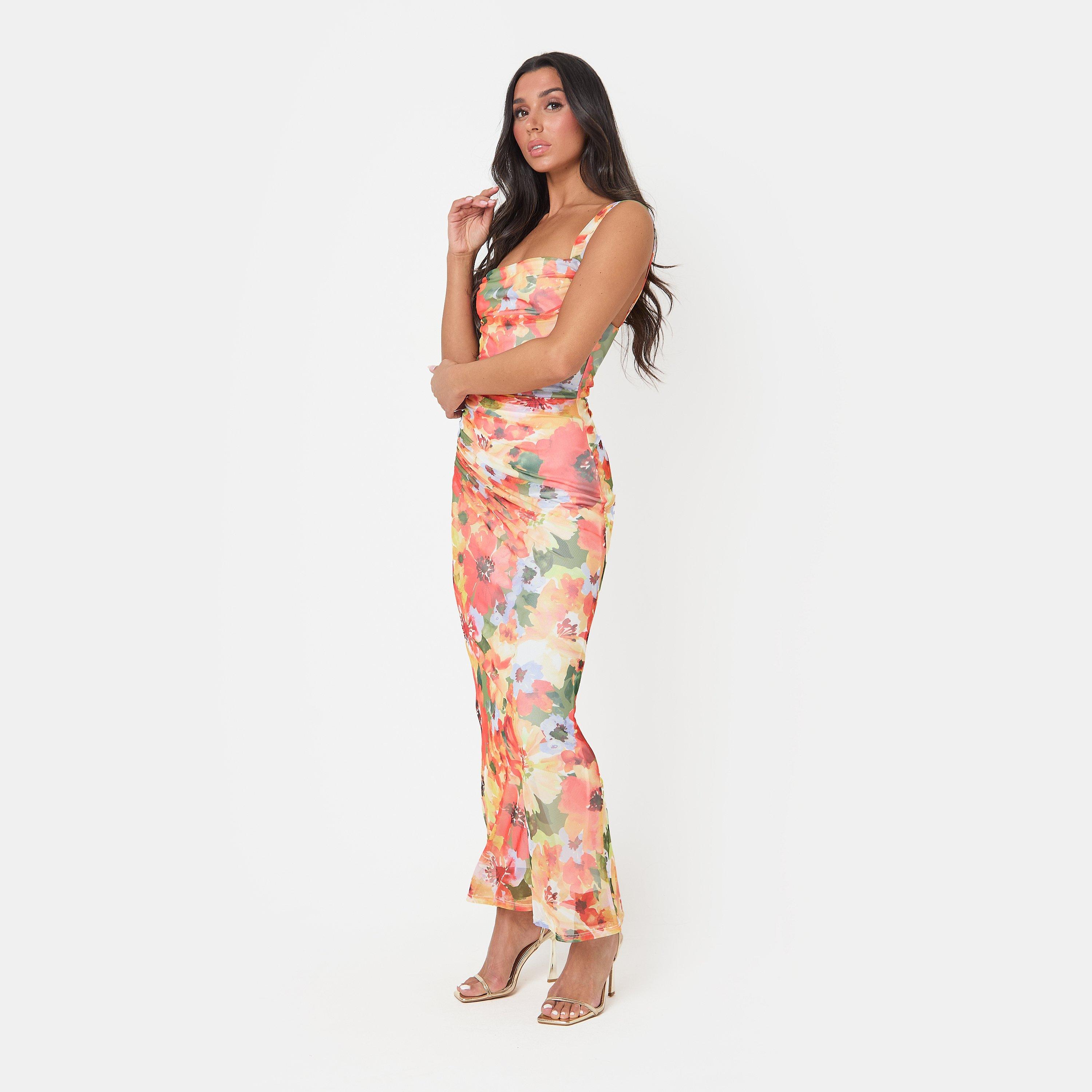 ple - I Saw It First - Floral Mesh Maxi Dress - 2