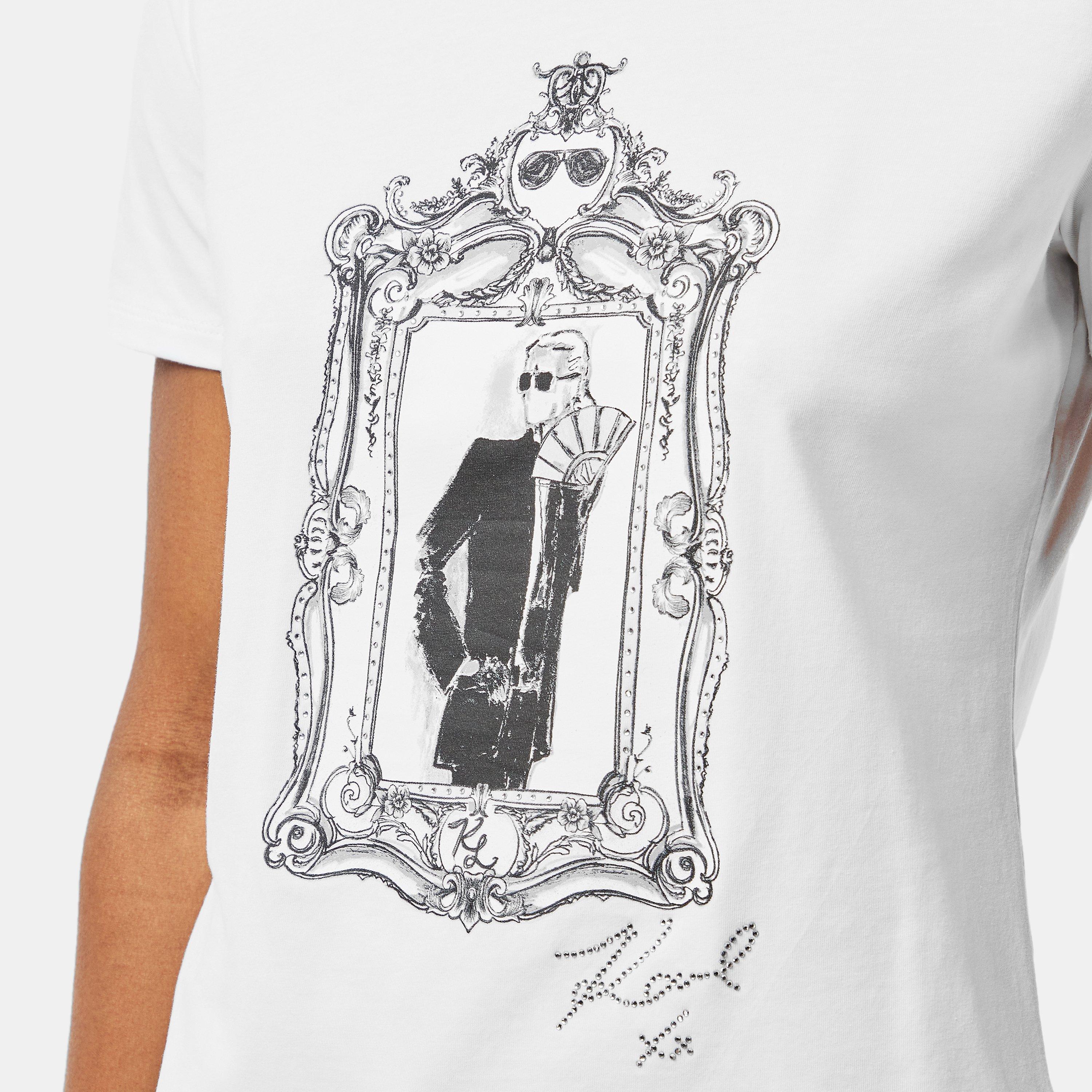 White - Karl Lagerfeld - Women's Portrait Regular Fit T-Shirt - 5