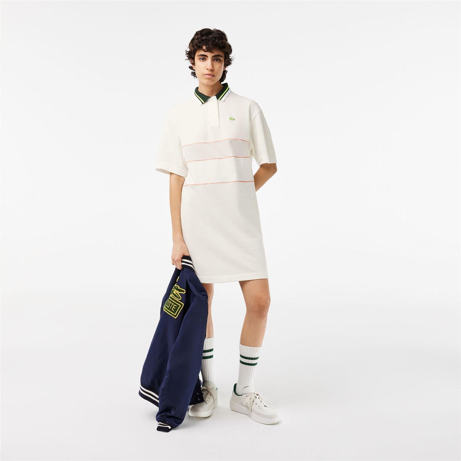 Cream - Lacoste - Women's French Made Polo Dress - 2