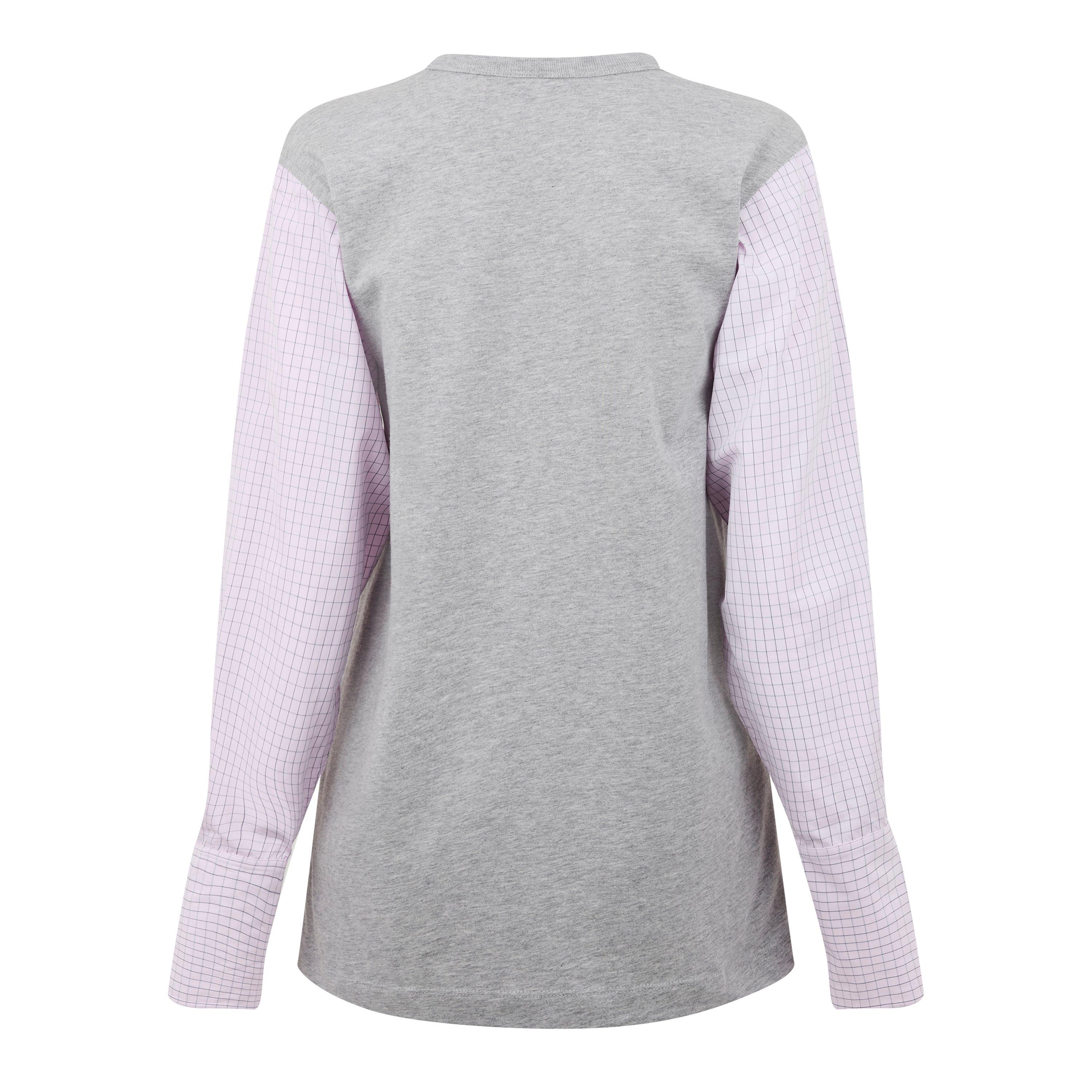 Grey Melange - Dries Van Noten - Hybrid Jersey Sleeve Top - 6