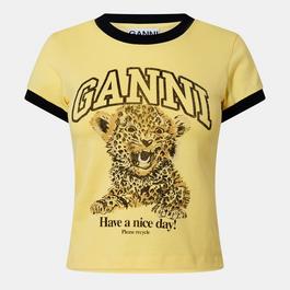 Ganni Leopard T Shirt