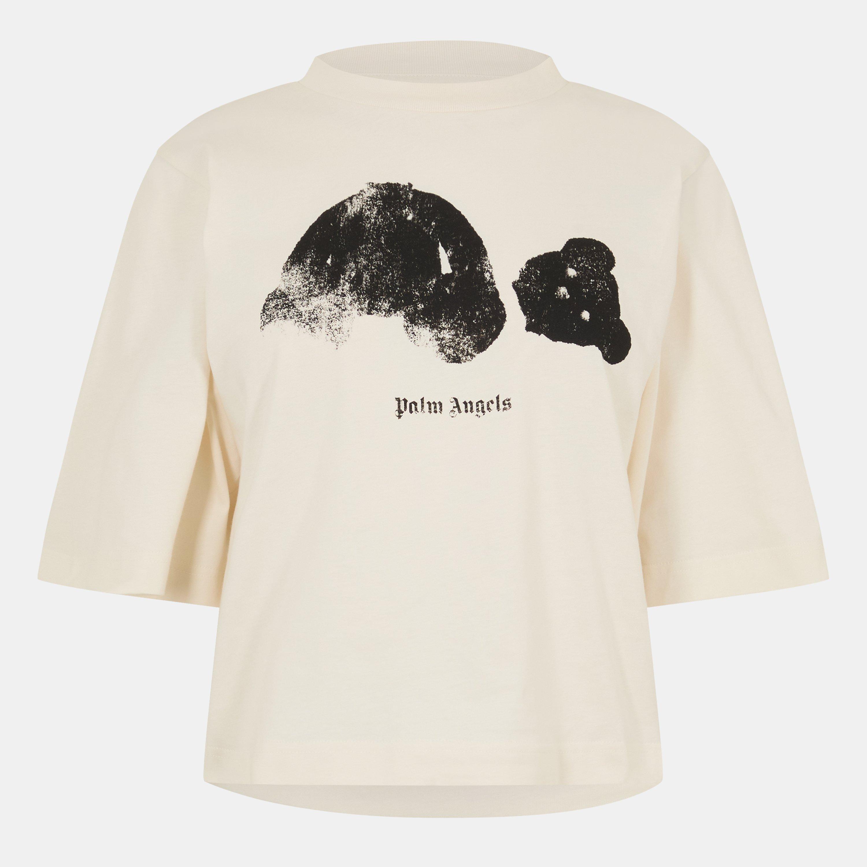 Palm Angels Women's Kil Bear Oversized T-Shirt - Wh/Blk - 8 (XS)