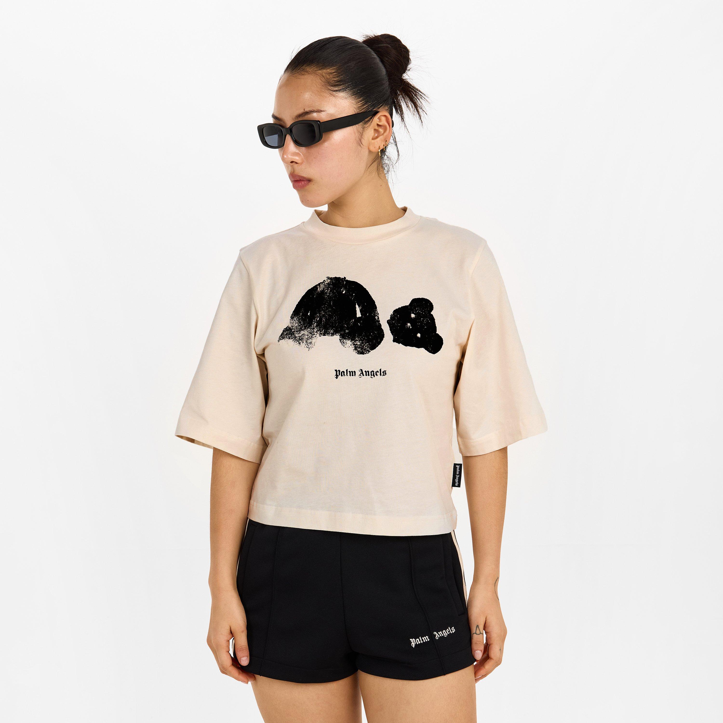 Wh/Blk - Palm Angels - Women's Kil Bear Oversized T-Shirt - 3