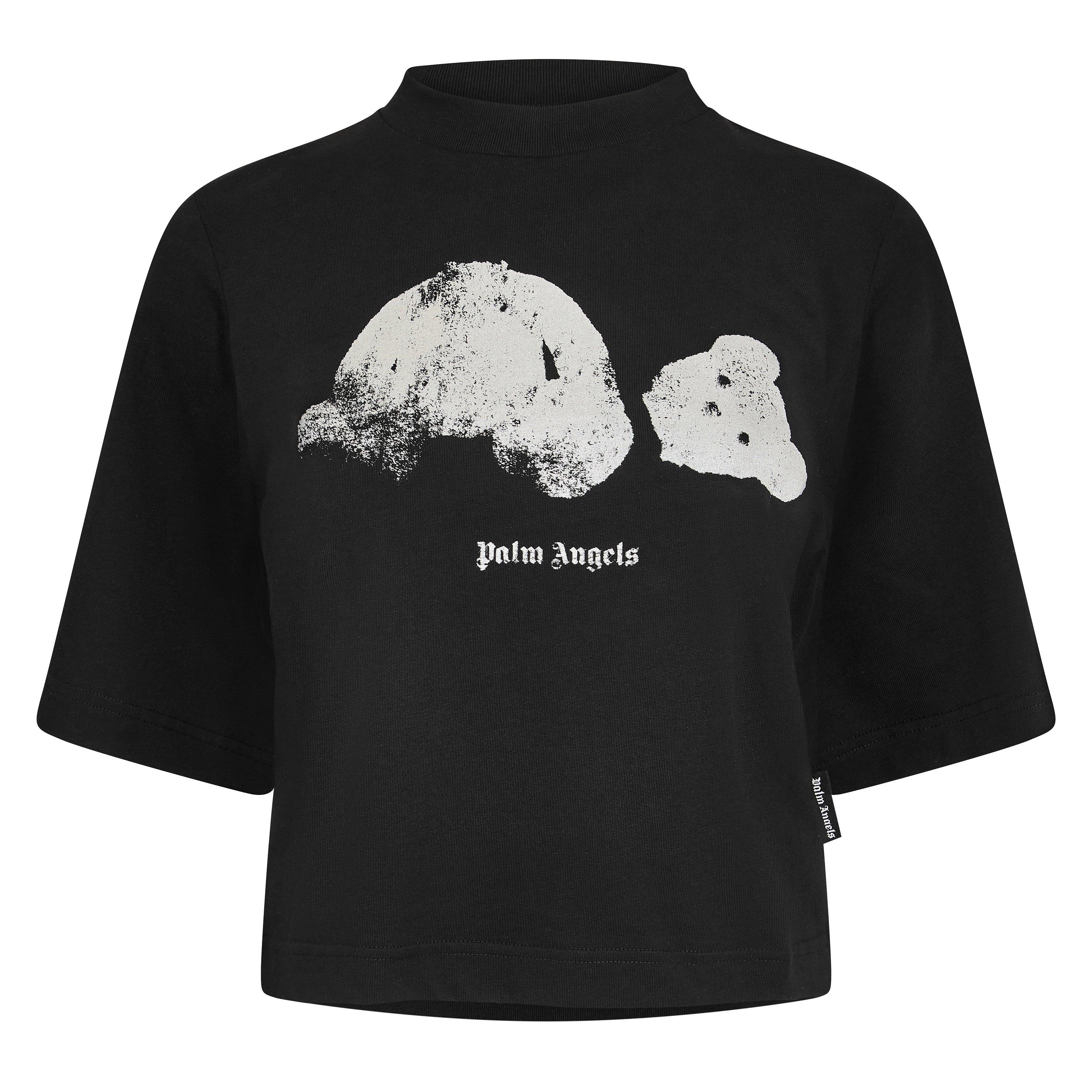 Palm Angels Women's Kil Bear Oversized T-Shirt - Blk/Slv - 16 (XL)