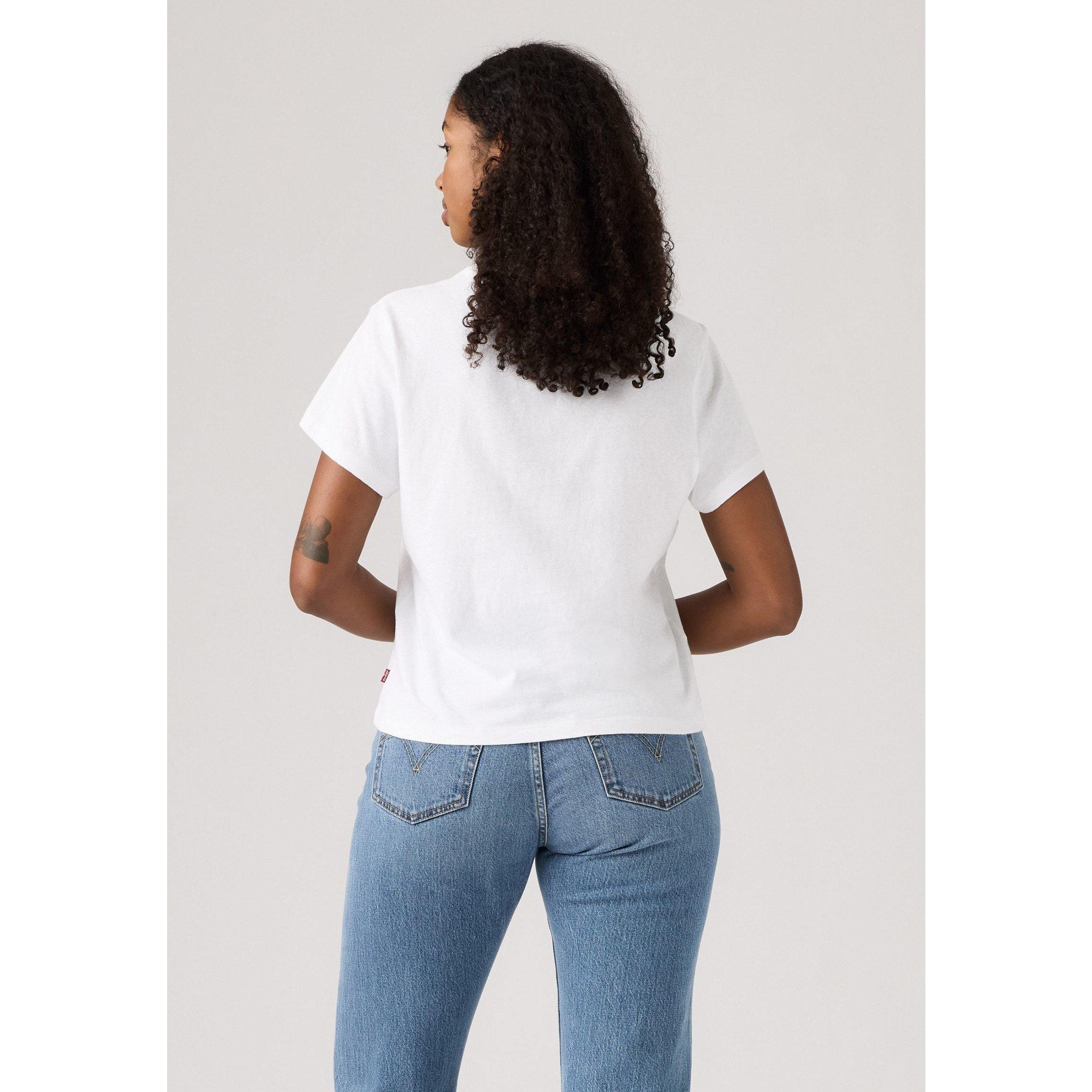 Bright White - Levis - Women's Graphic Classic Rhinestone T-Shirt - 3